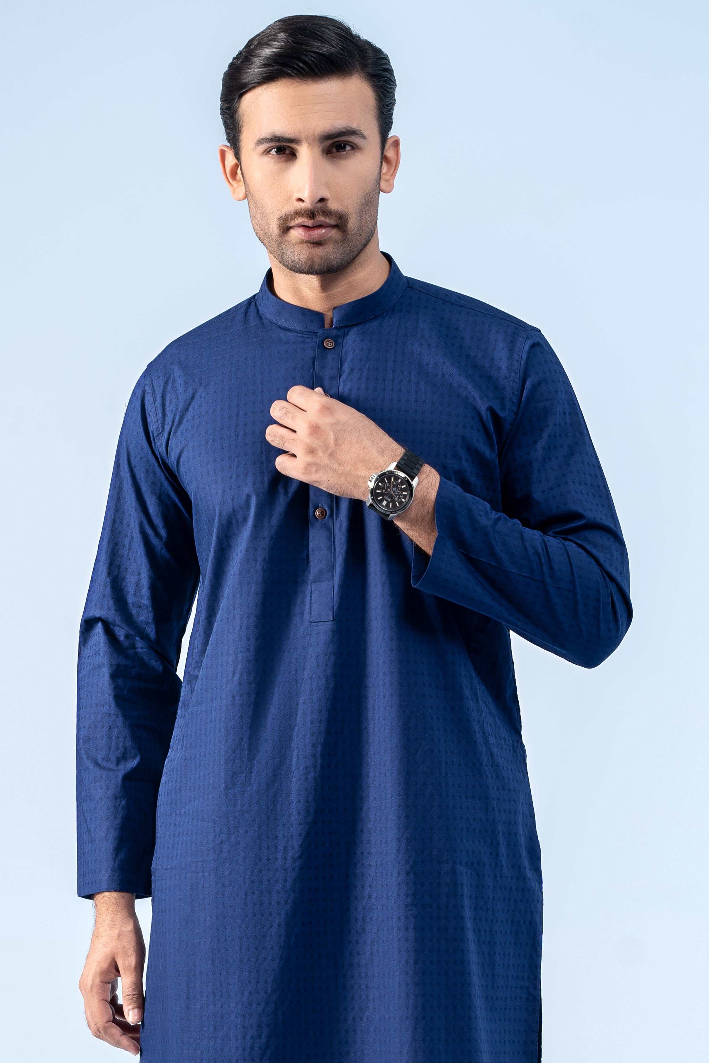 KURTA NAVY - Charcoal Clothing