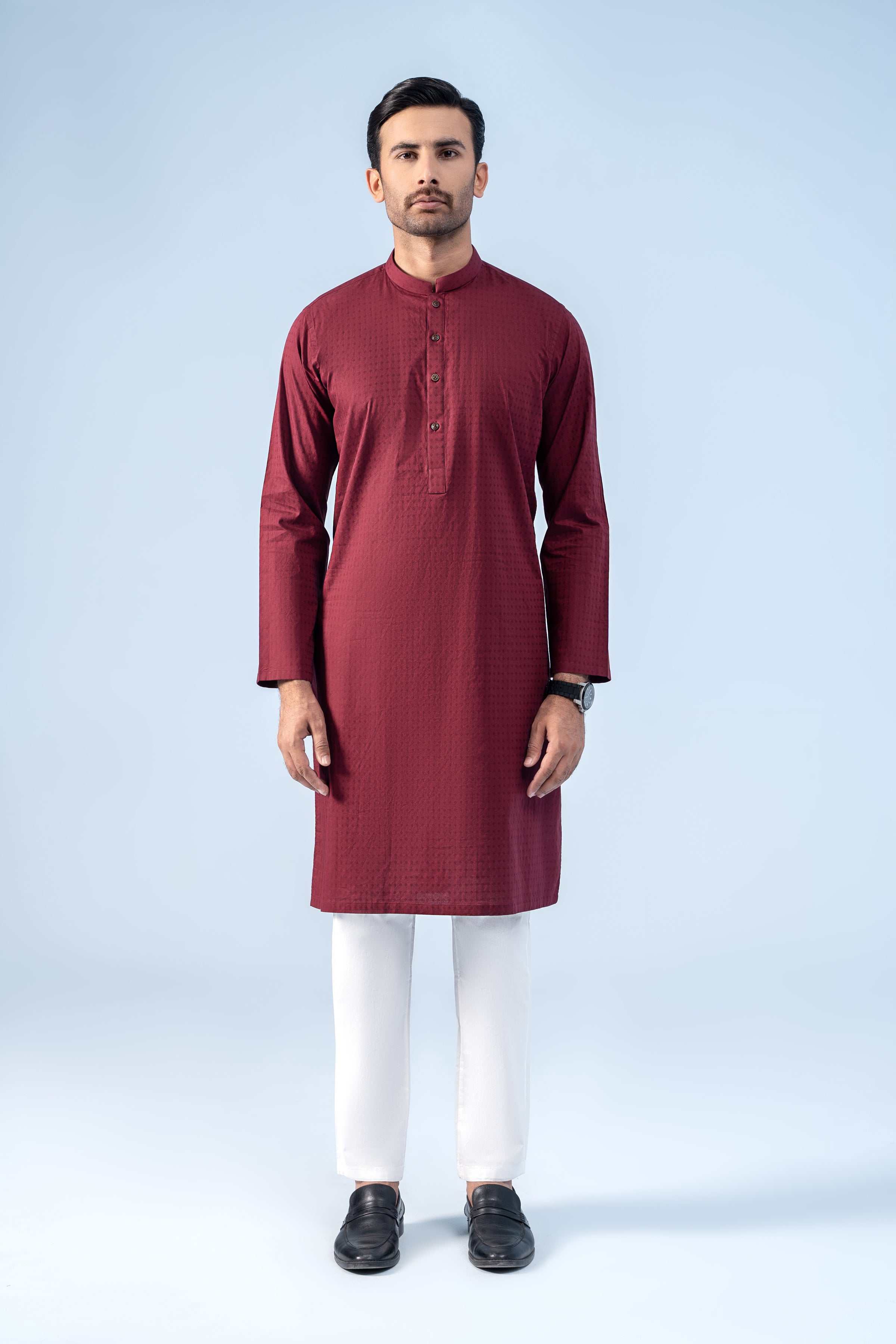 KURTA MAROON - Charcoal Clothing