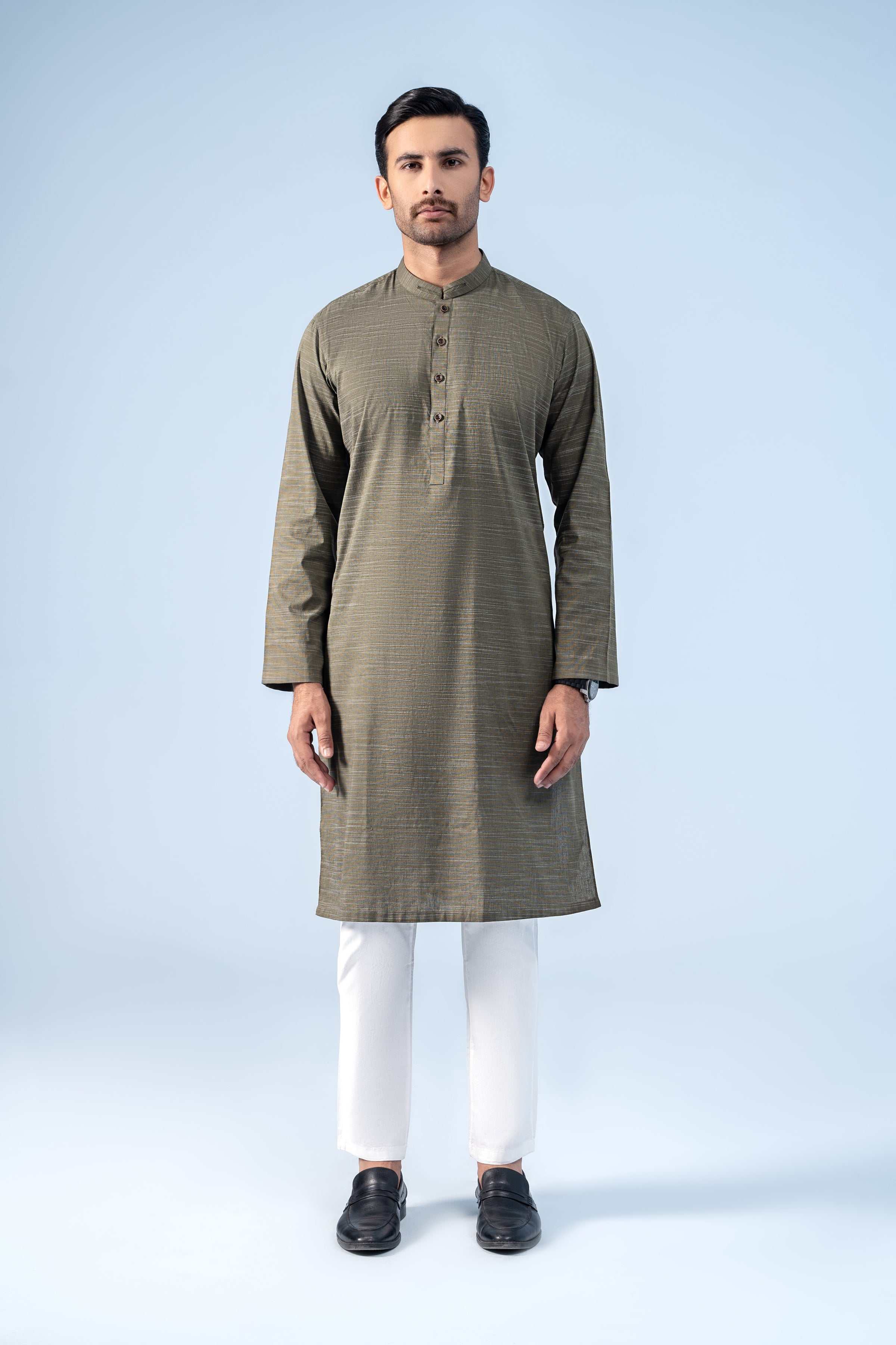 KURTA OLIVE - Charcoal Clothing