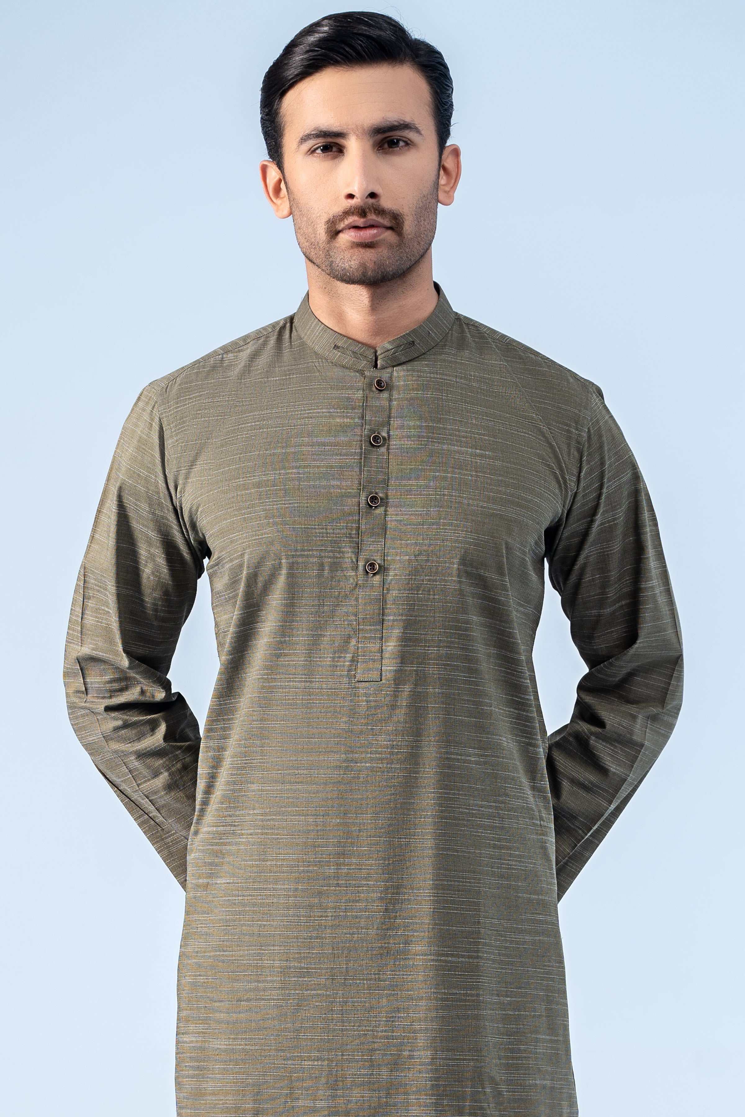 KURTA OLIVE - Charcoal Clothing