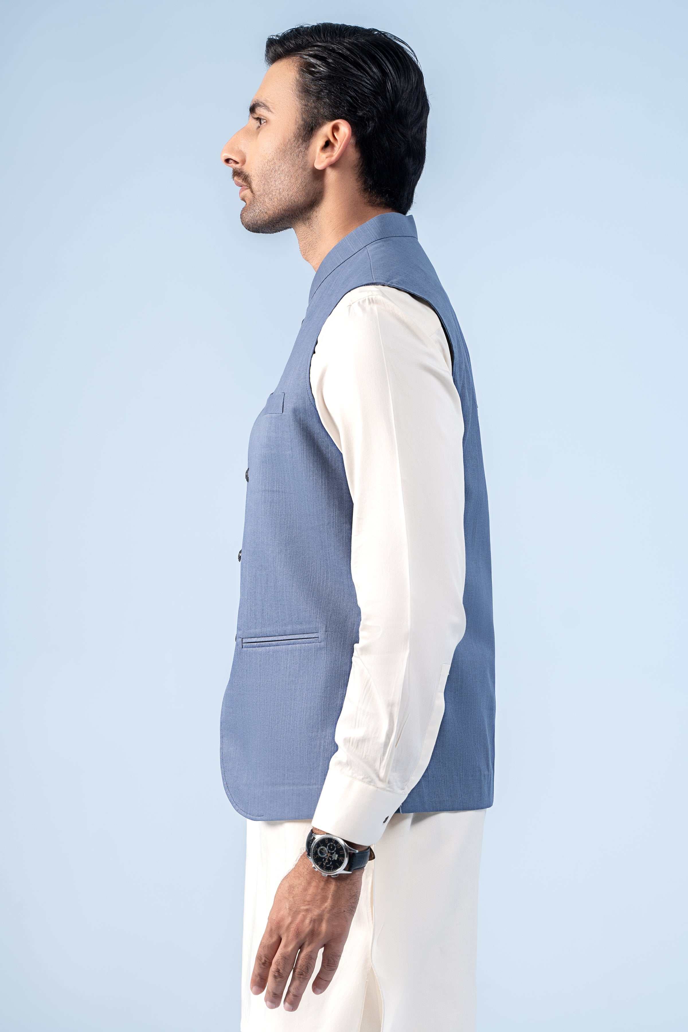 WAISTCOAT INDIGO BLUE - Charcoal Clothing