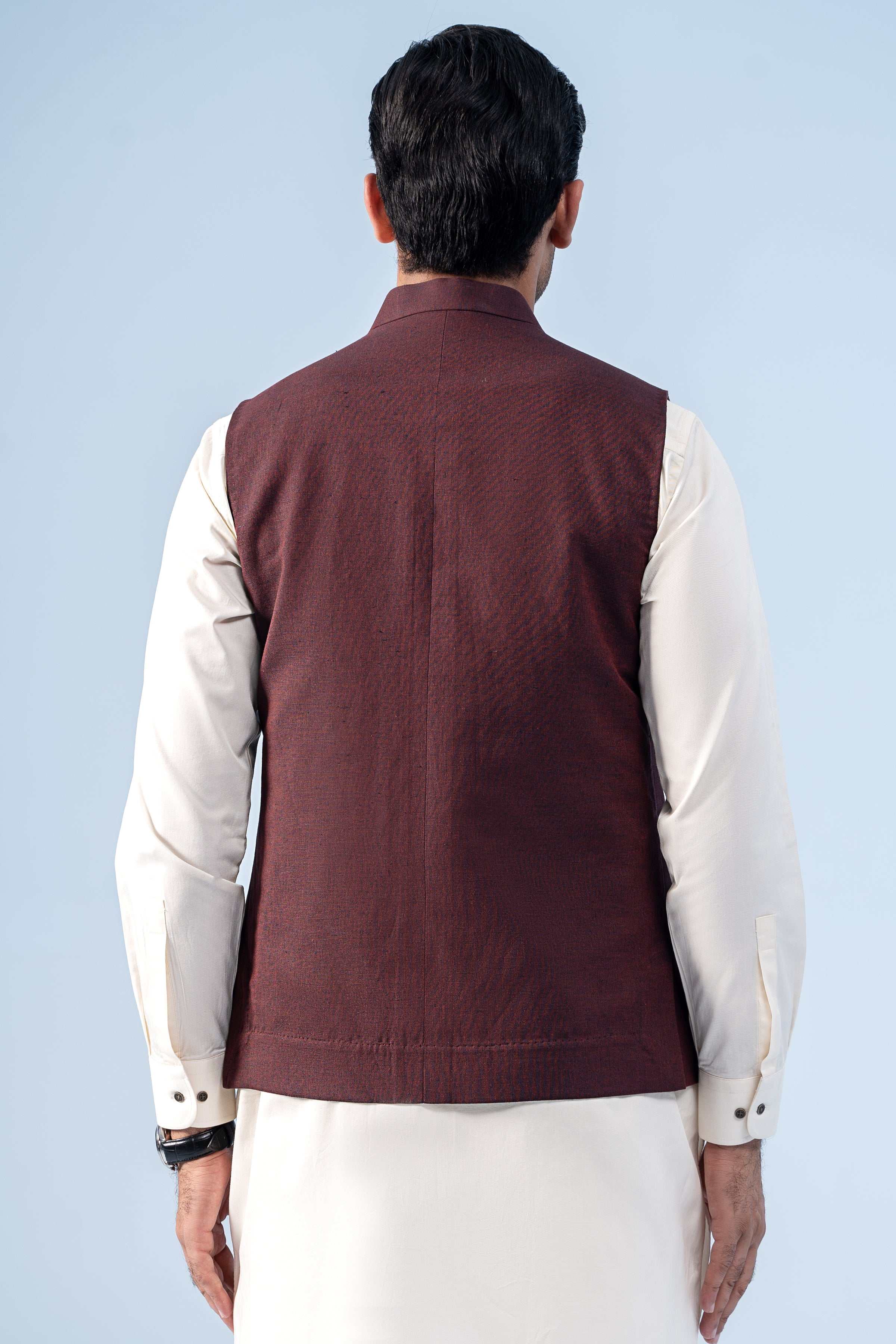 WAISTCOAT MAROON - Charcoal Clothing