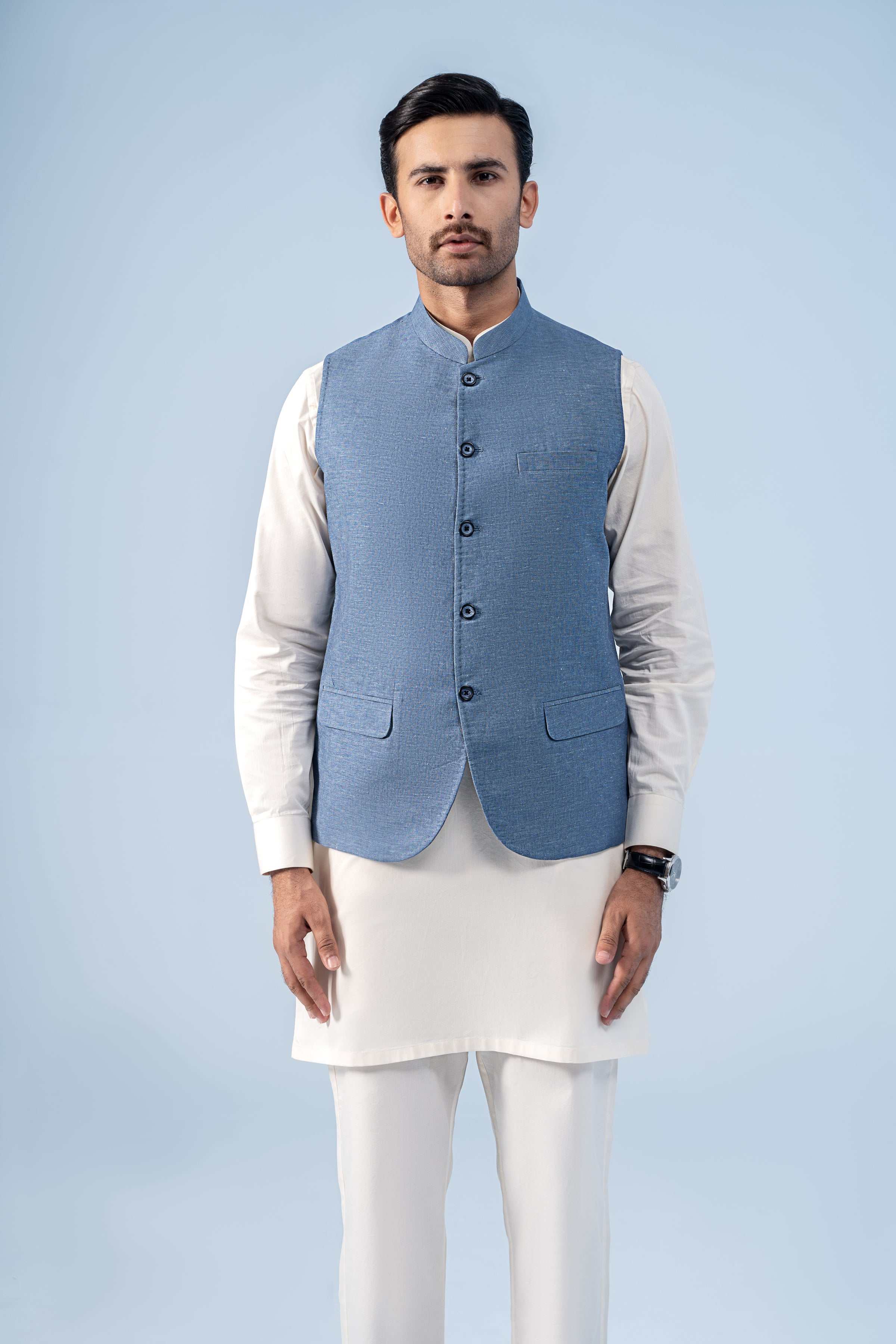 WAISTCOAT BLUE - Charcoal Clothing