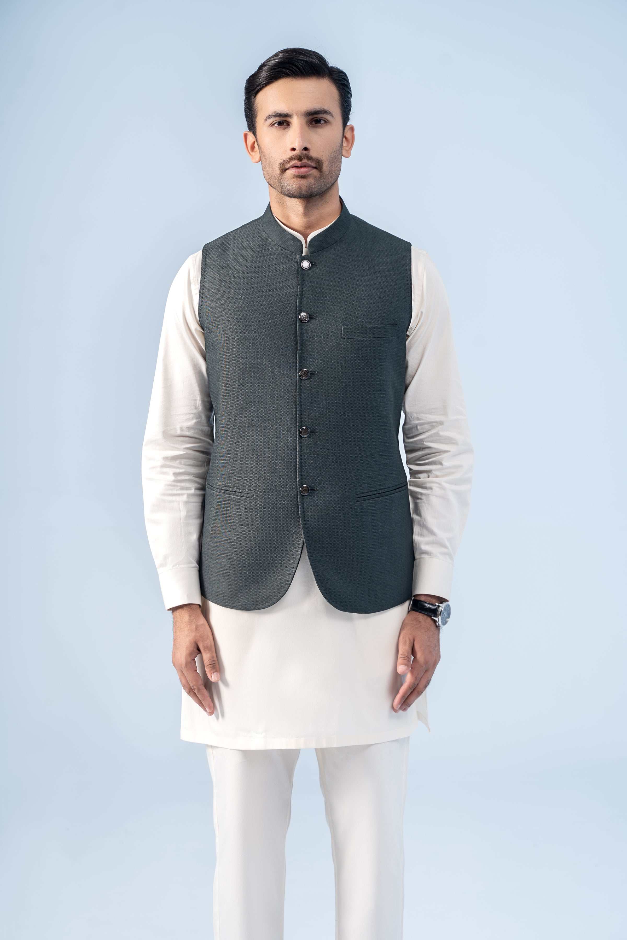 WAISTCOAT FOREST GREEN - Charcoal Clothing