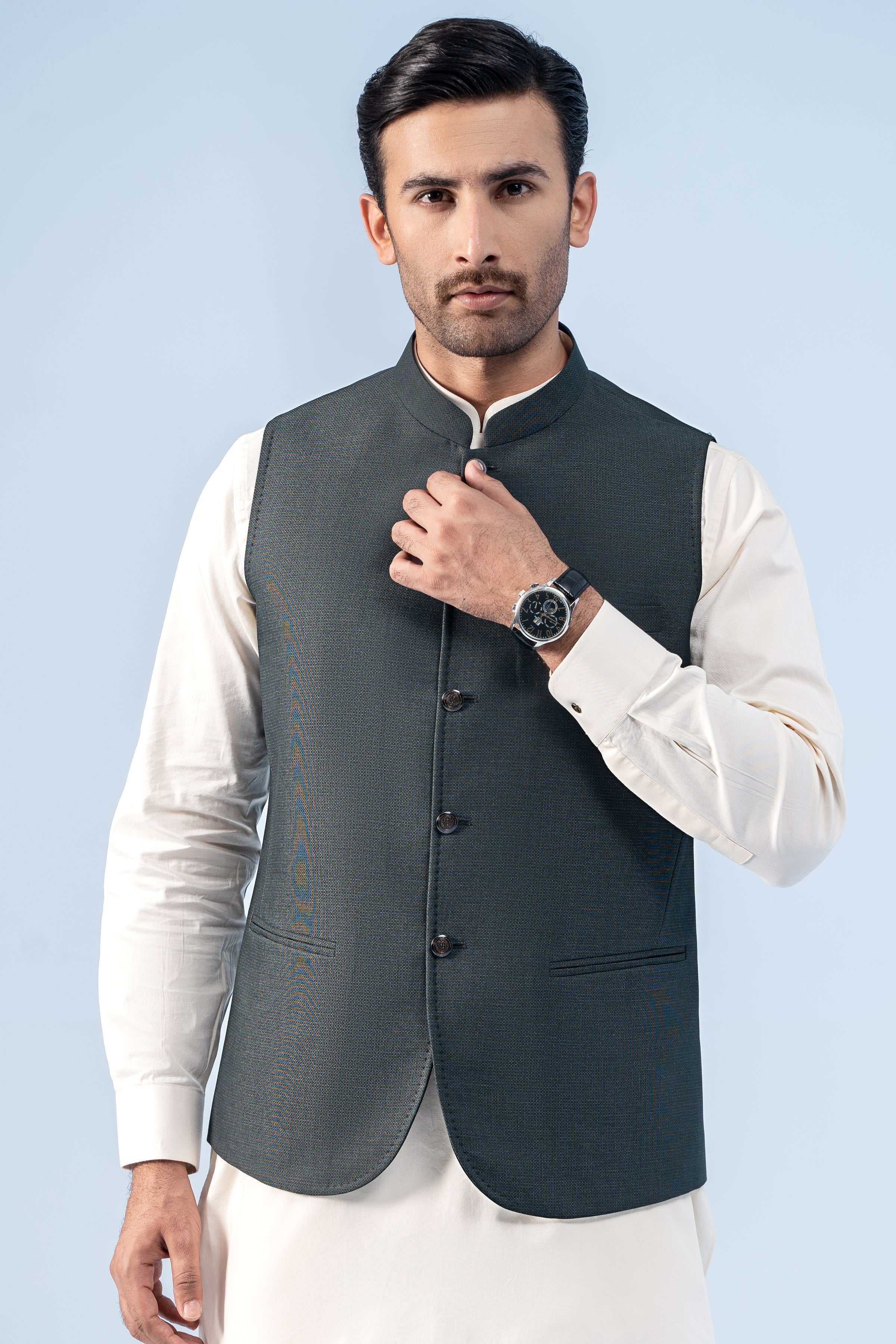 WAISTCOAT FOREST GREEN - Charcoal Clothing