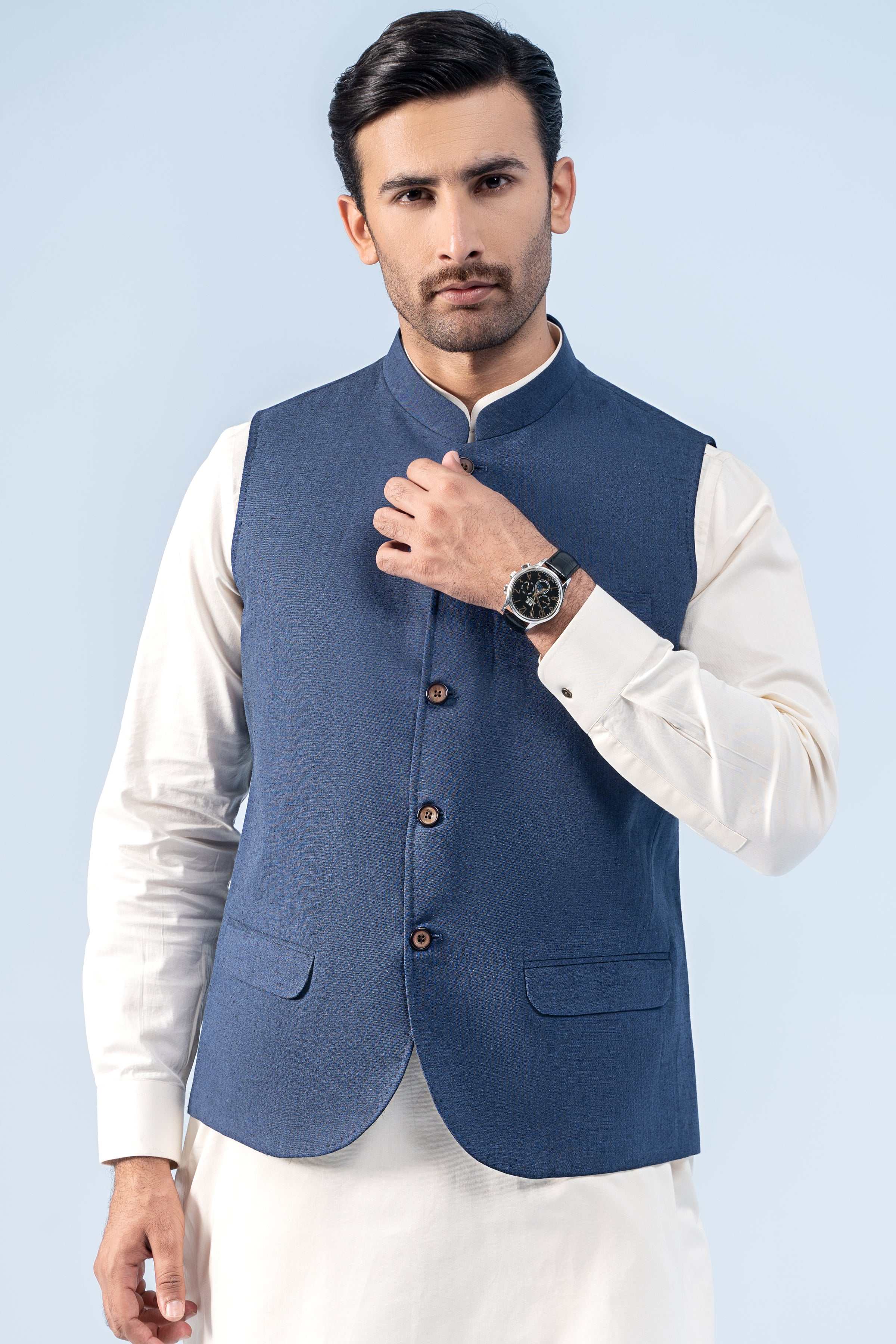 WAISTCOAT NAVY - Charcoal Clothing