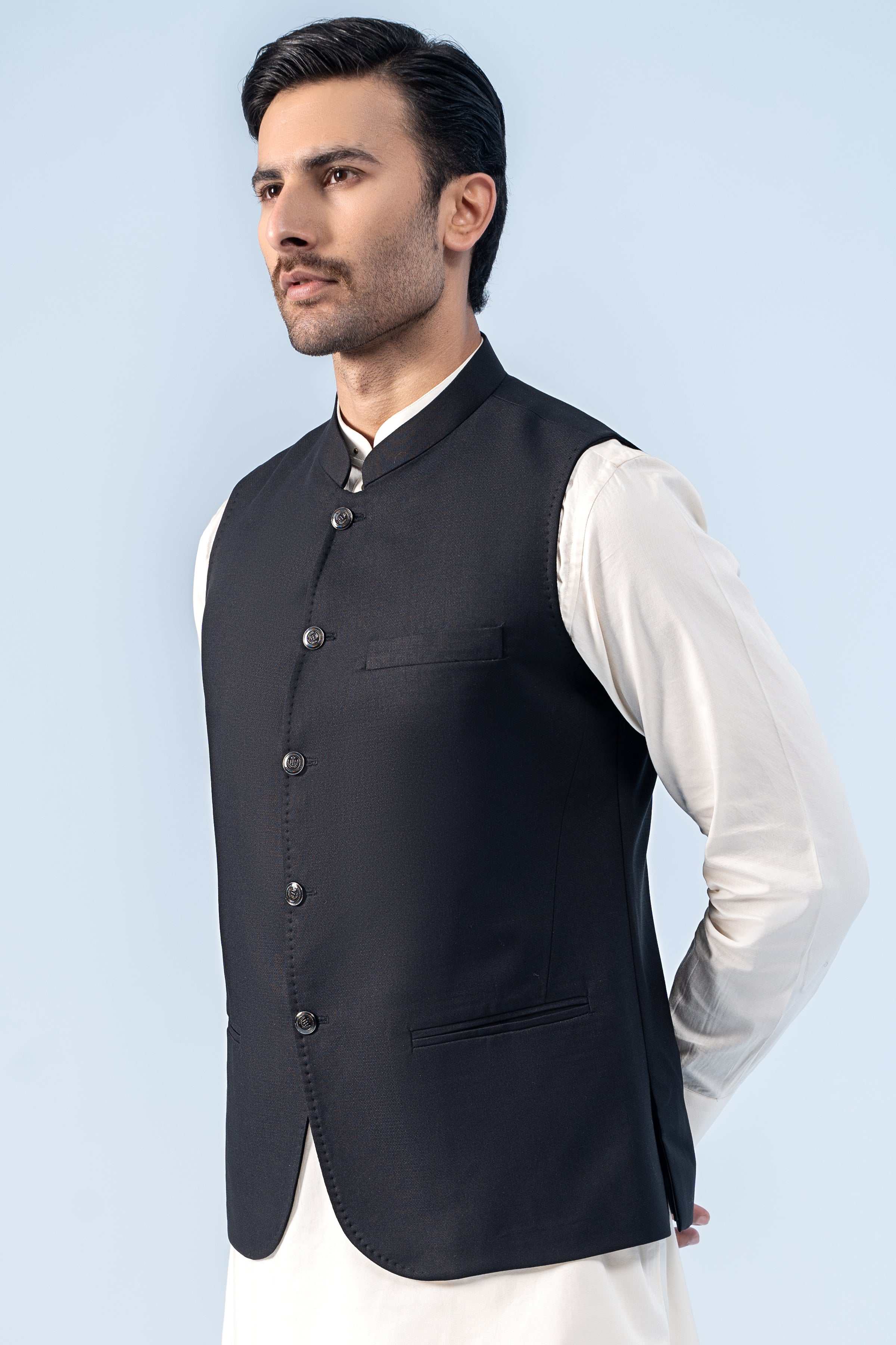 WAISTCOAT BLACK - Charcoal Clothing
