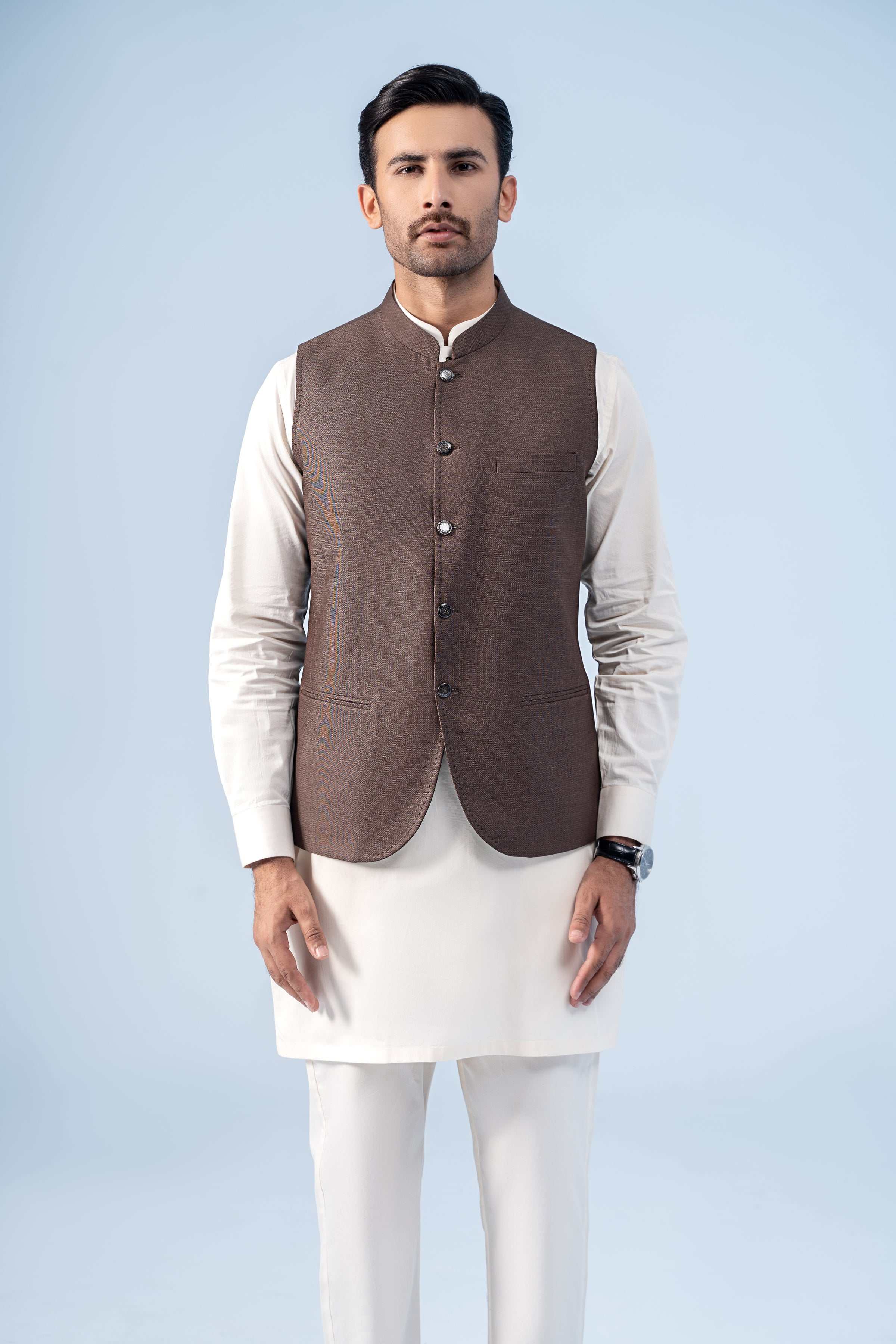 WAISTCOAT MID BROWN - Charcoal Clothing
