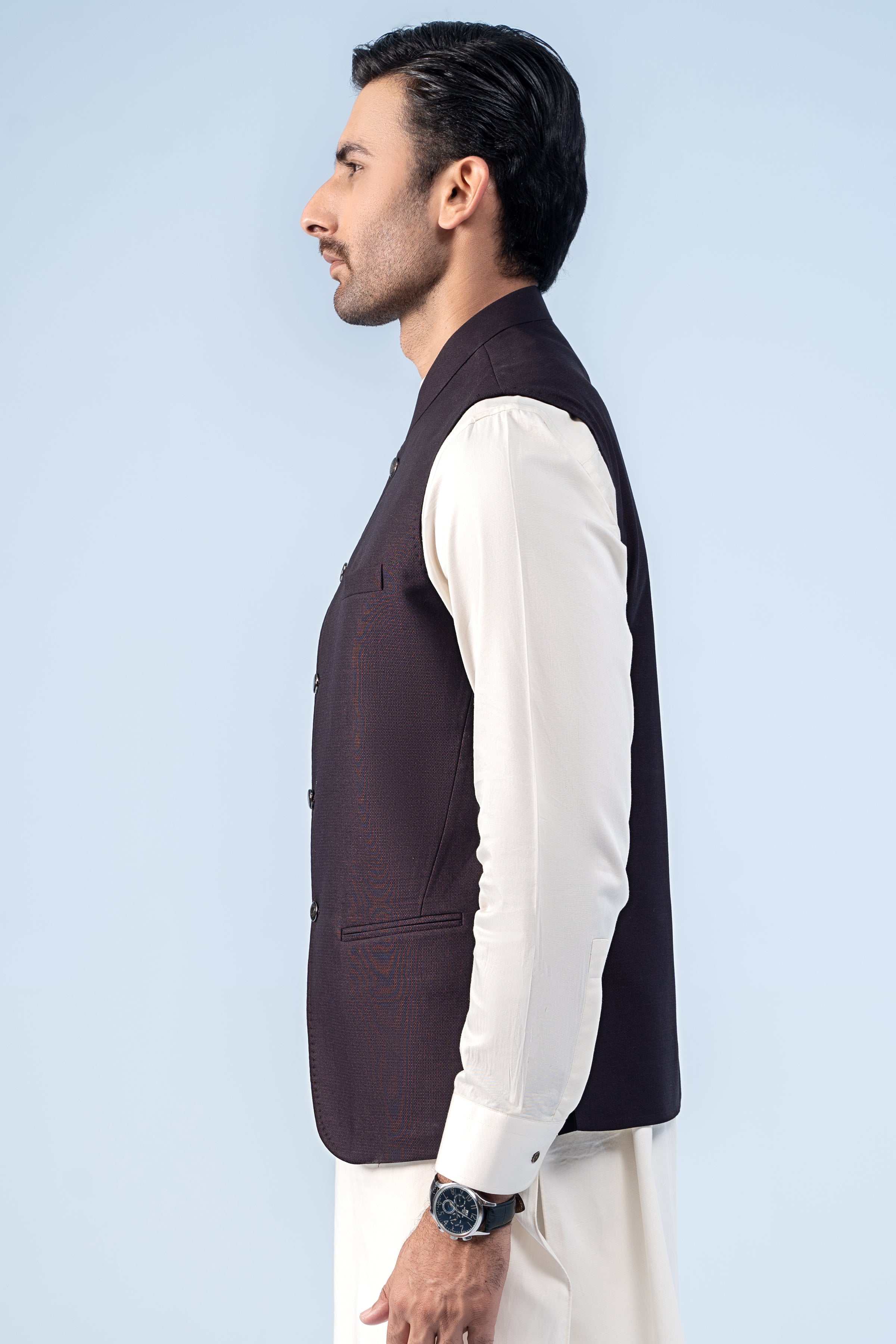 WAISTCOAT DEEP MAROON - Charcoal Clothing