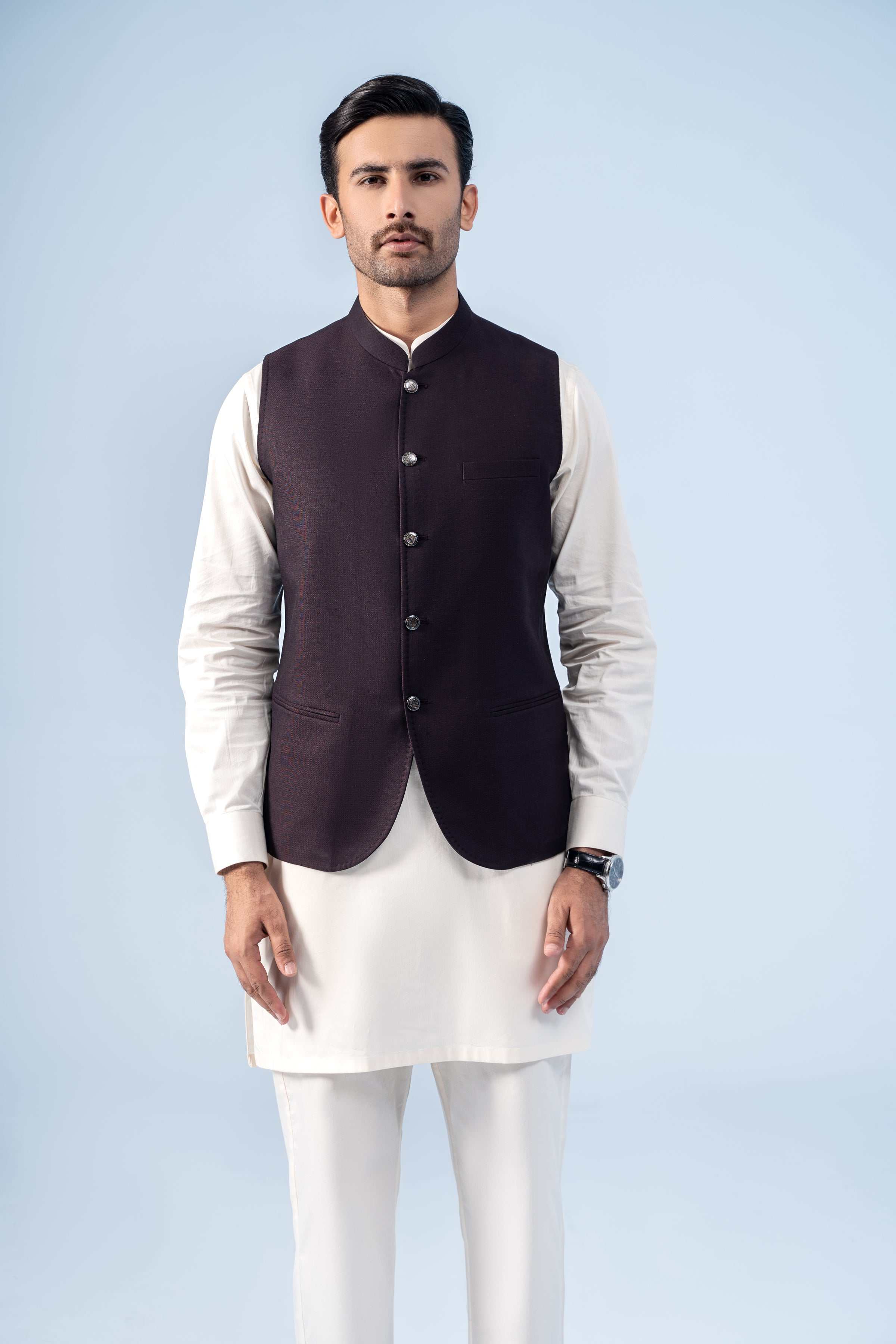 WAISTCOAT DEEP MAROON - Charcoal Clothing