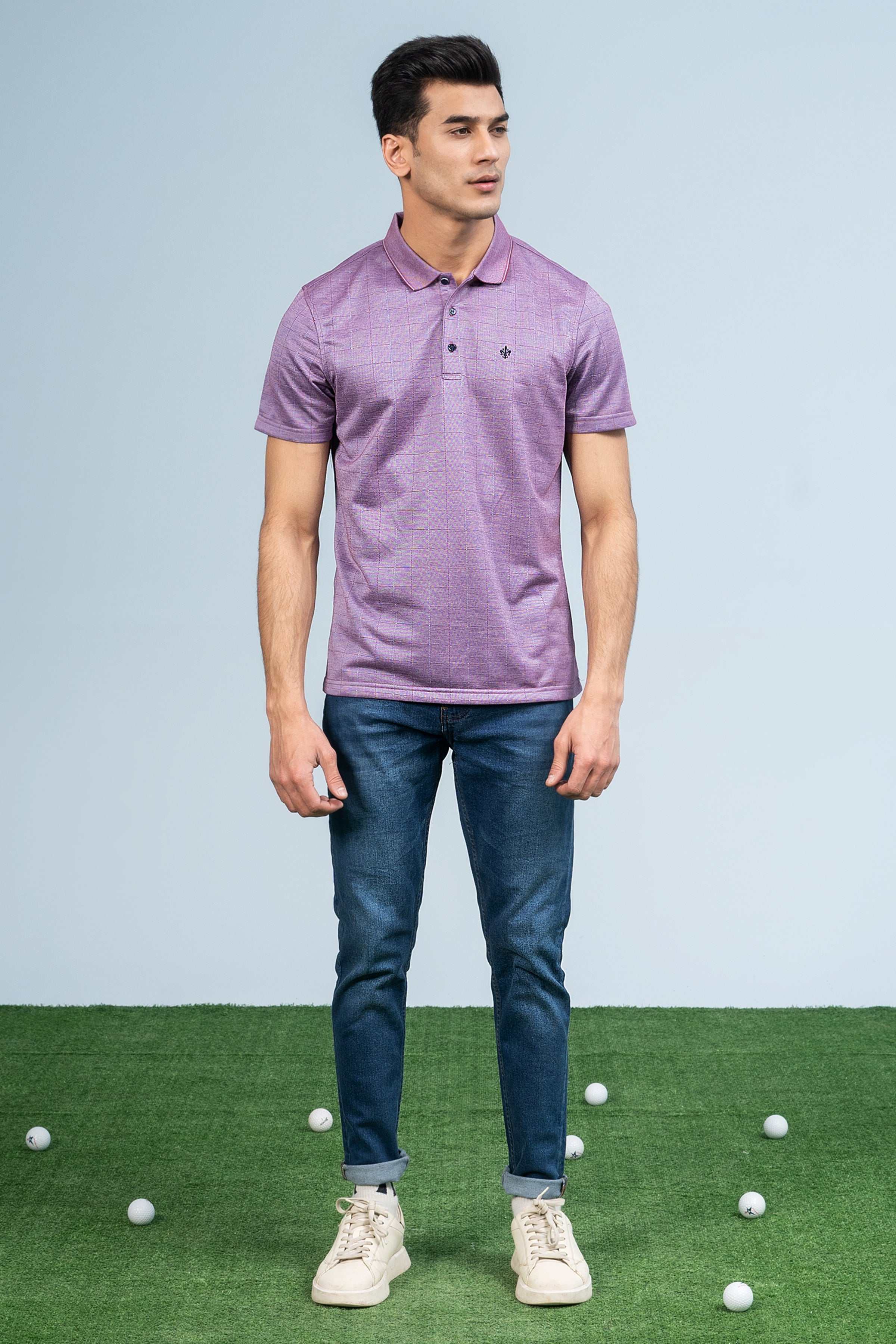 EXECUTIVE ICONIC POLO PURPLE - Charcoal Clothing