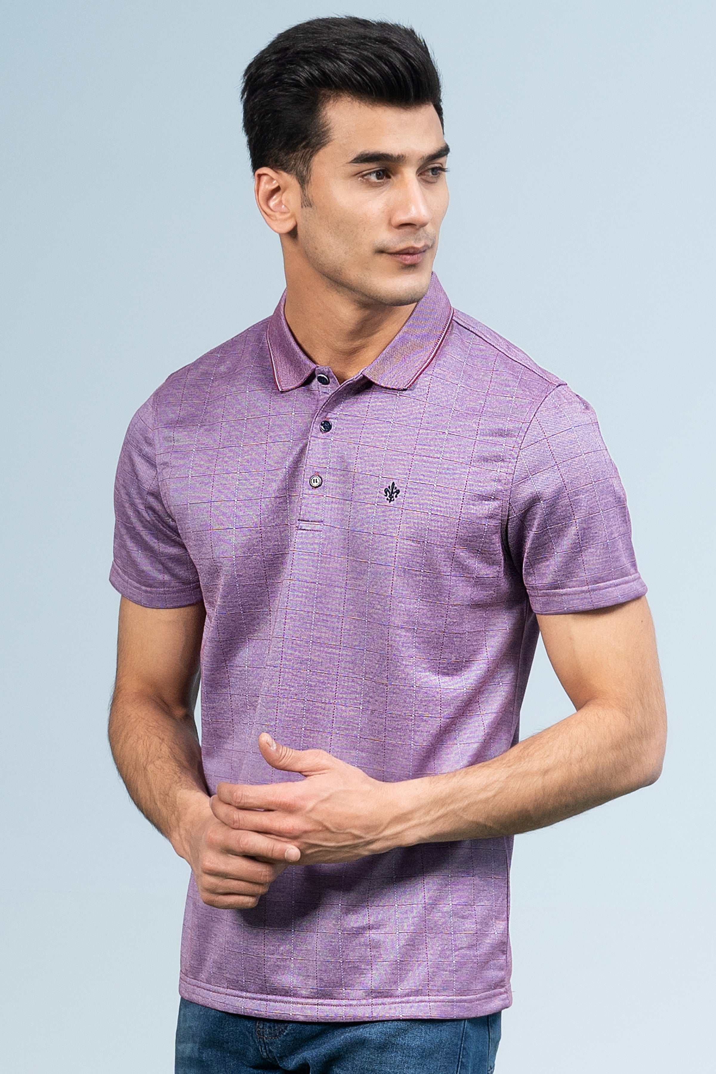 EXECUTIVE ICONIC POLO PURPLE - Charcoal Clothing