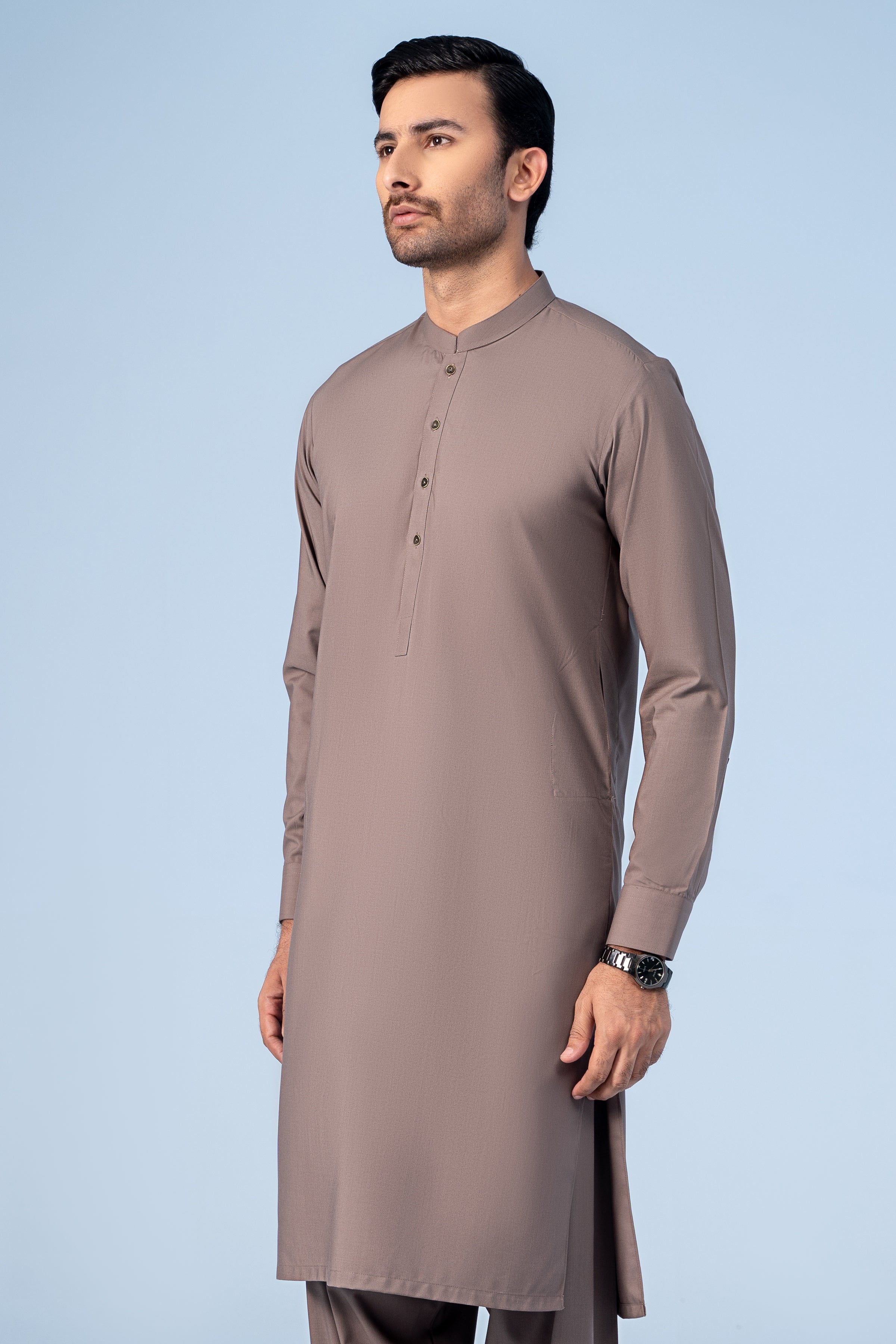SHALWAR KAMEEZ DARK KHAKI - Charcoal Clothing