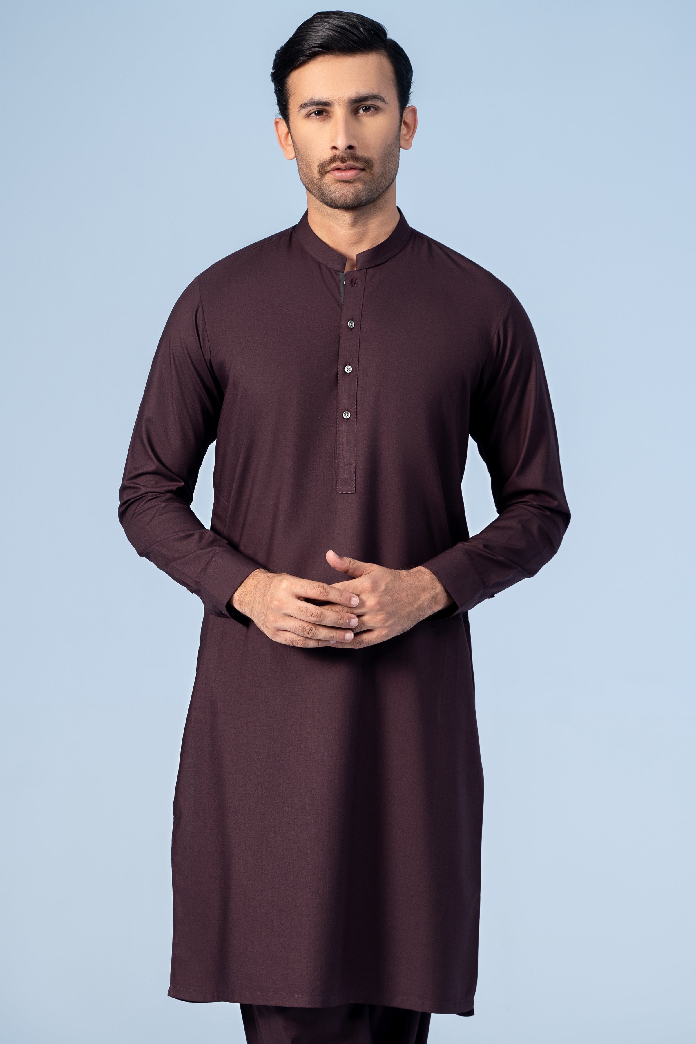SHALWAR KAMEEZ DARK MAROON - Charcoal Clothing