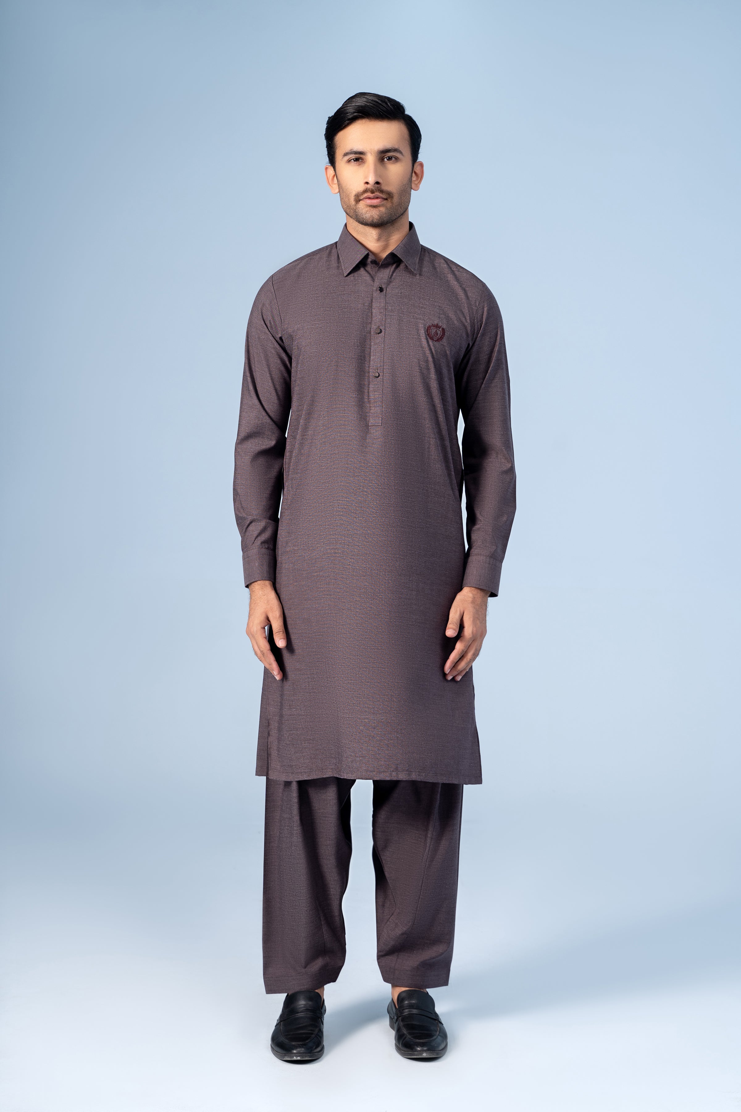 SHALWAR KAMEEZ DARK PLUM - Charcoal Clothing