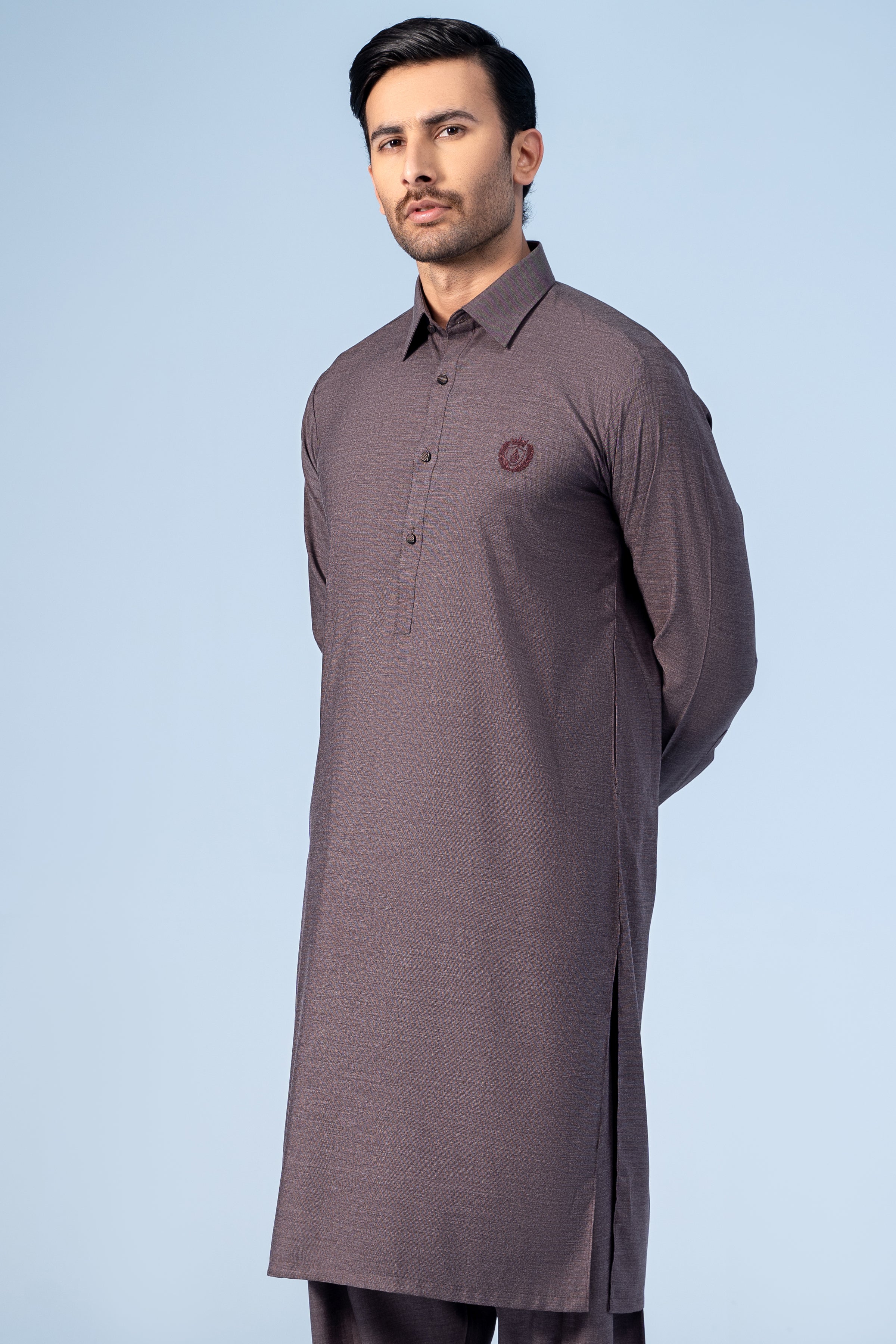 SHALWAR KAMEEZ DARK PLUM - Charcoal Clothing