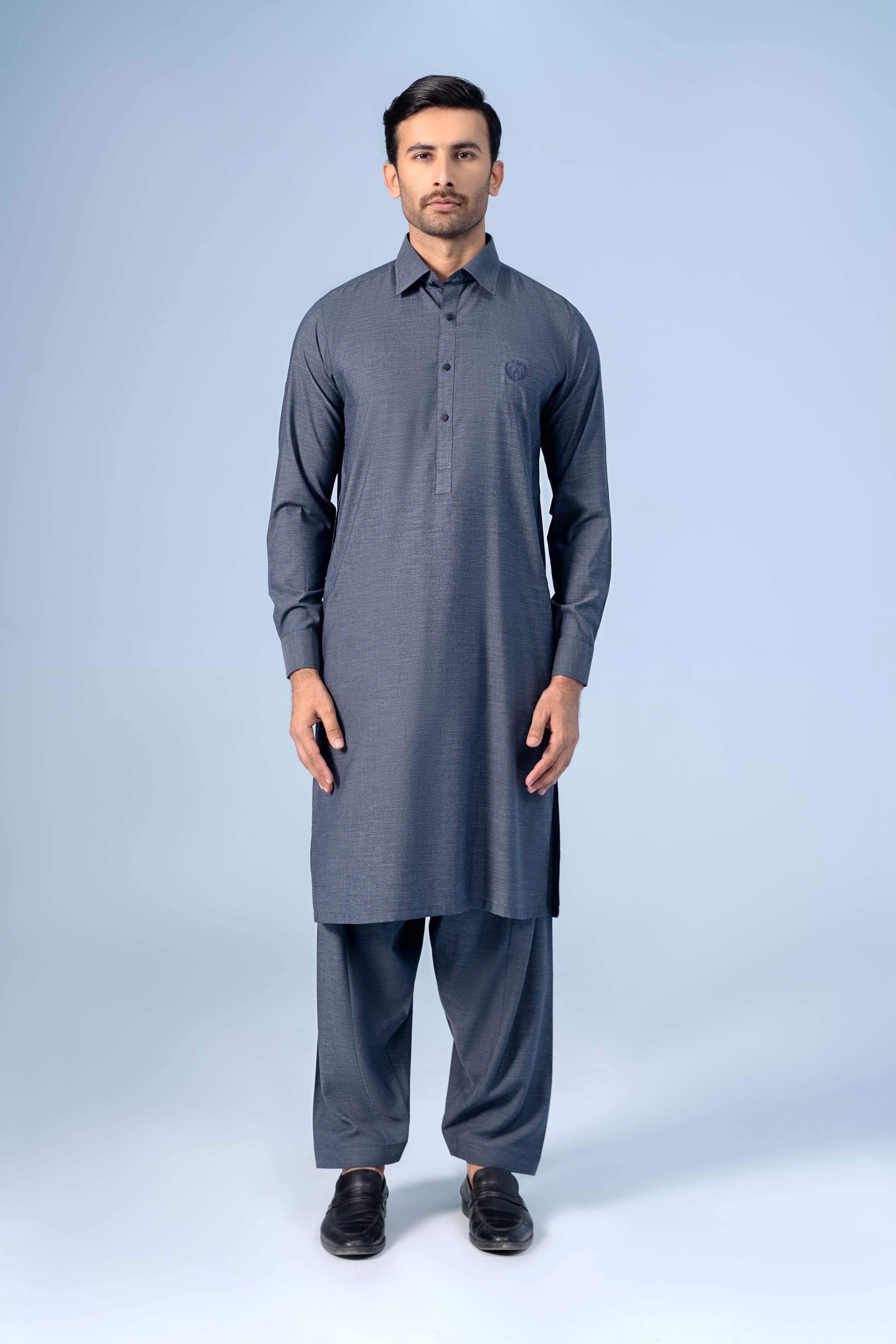 SHALWAR KAMEEZ DARK BLUE - Charcoal Clothing