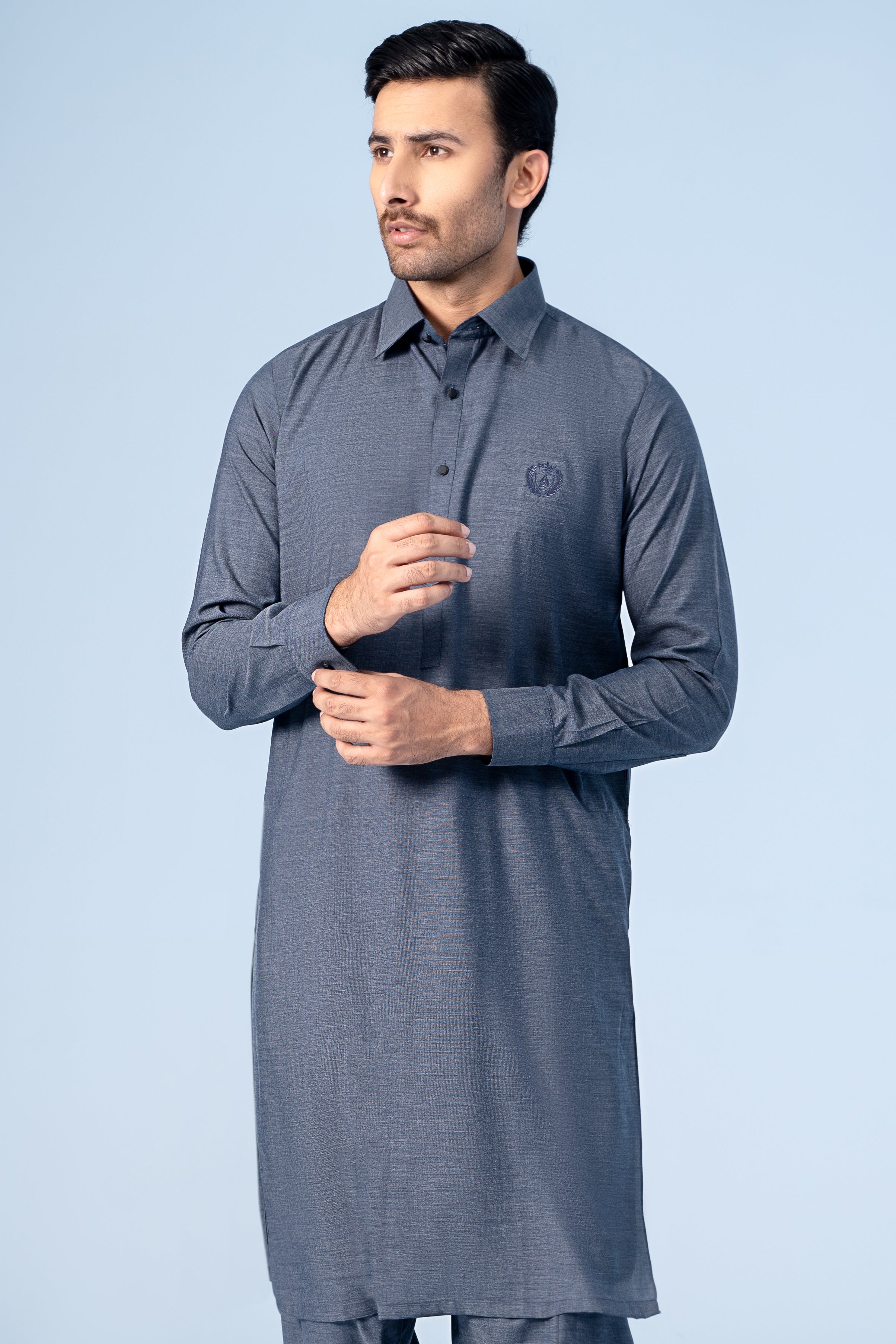 SHALWAR KAMEEZ DARK BLUE - Charcoal Clothing