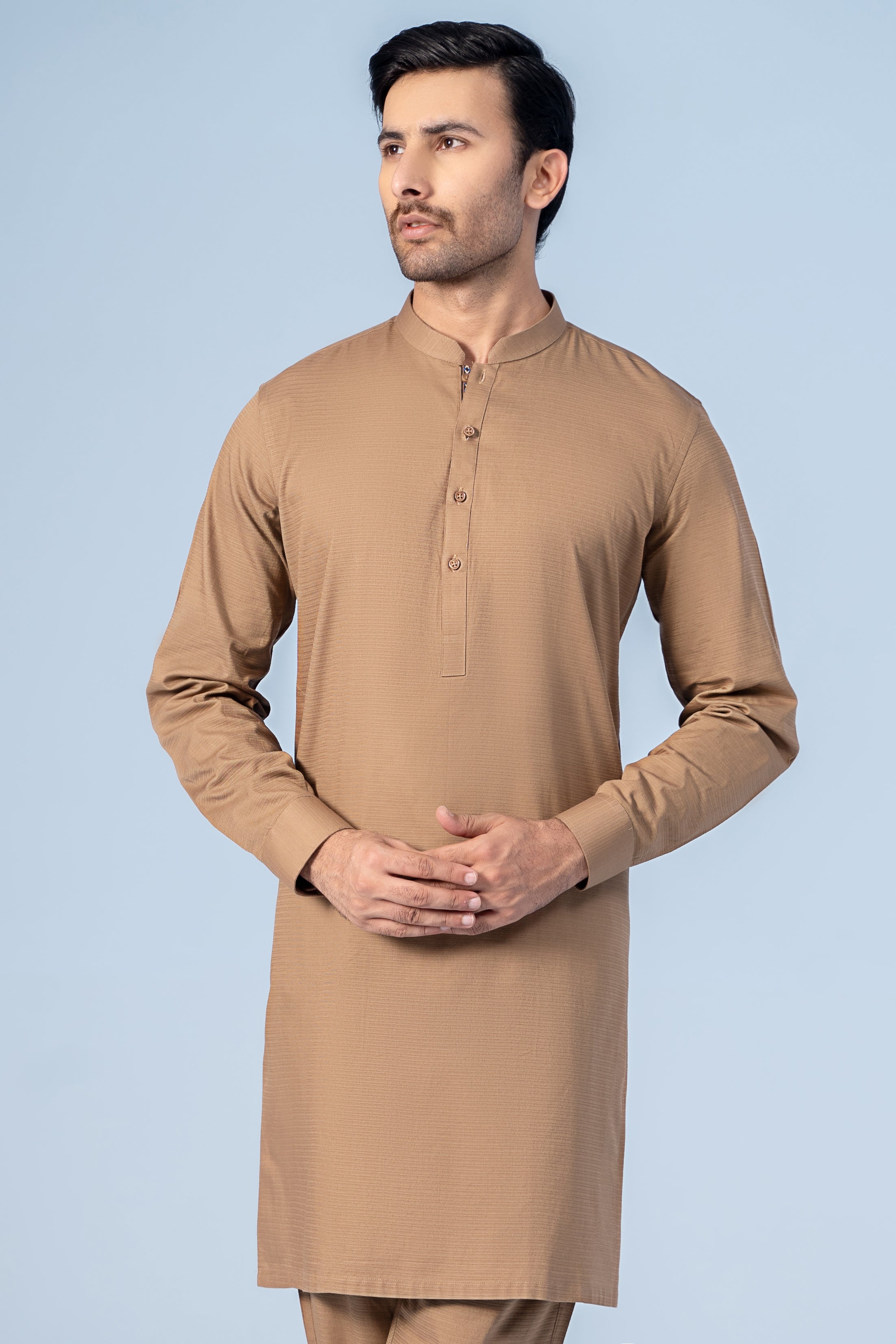 KURTA PAJAMA KHAKI - Charcoal Clothing