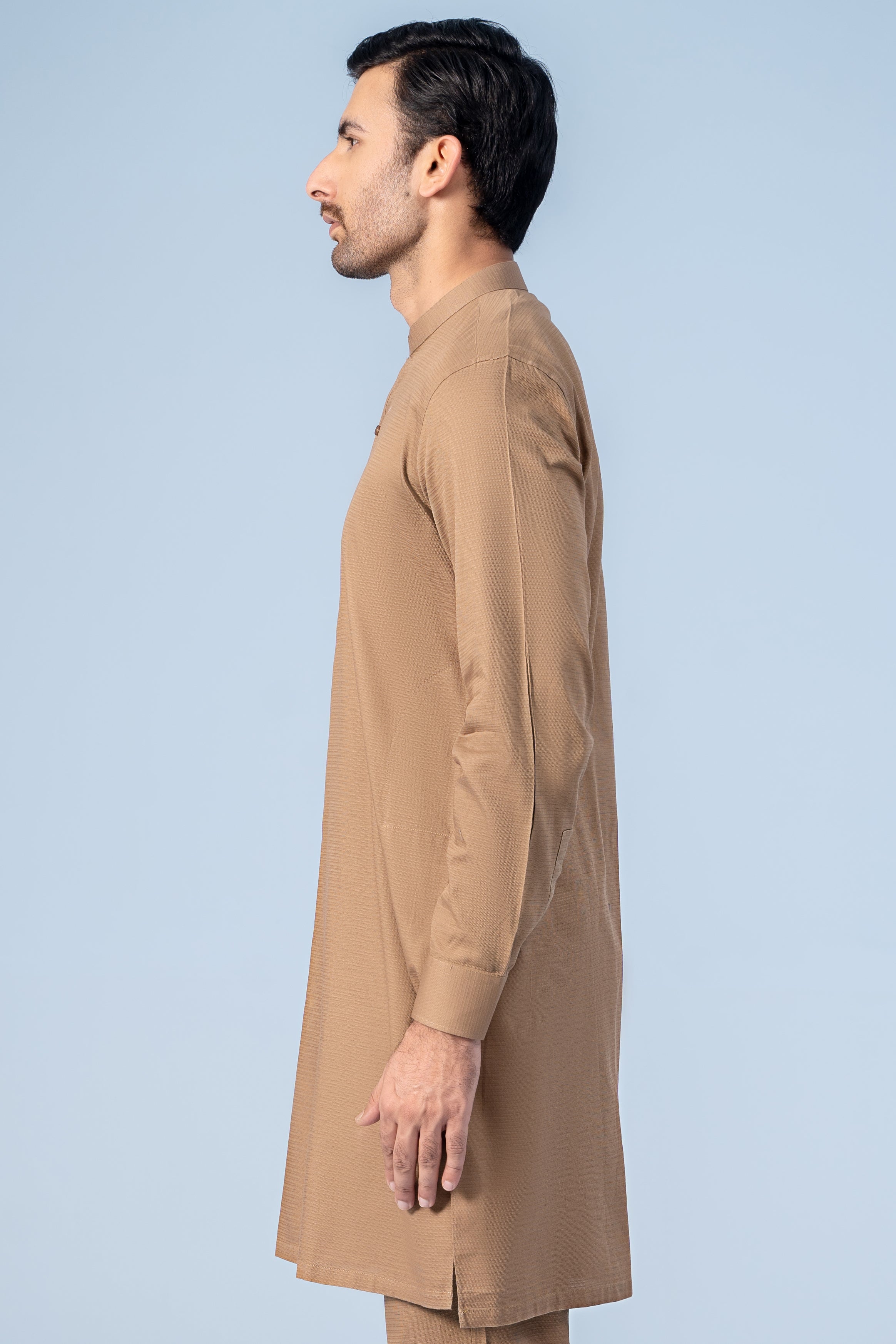 KURTA PAJAMA KHAKI - Charcoal Clothing