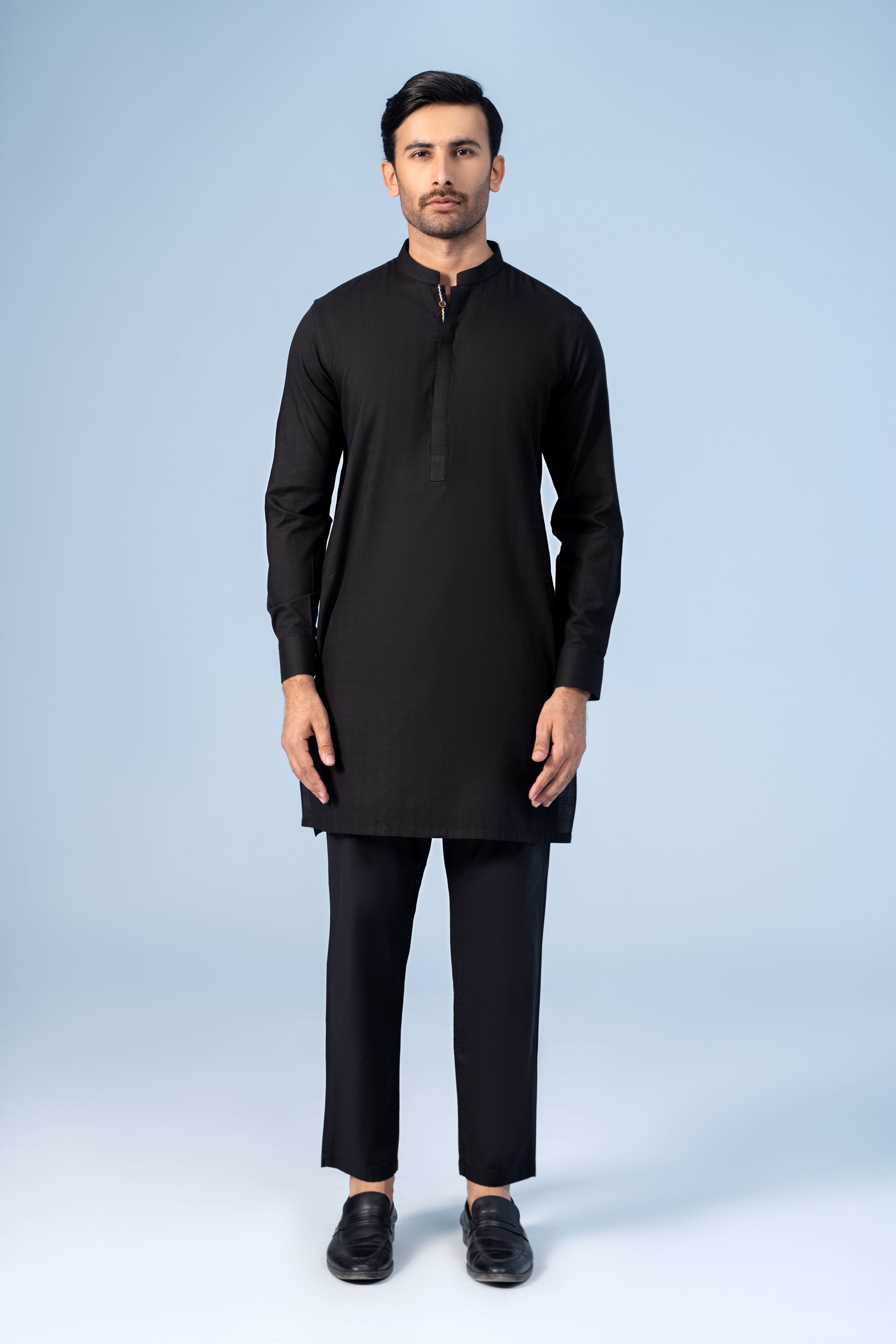 KURTA PAJAMA BLACK - Charcoal Clothing