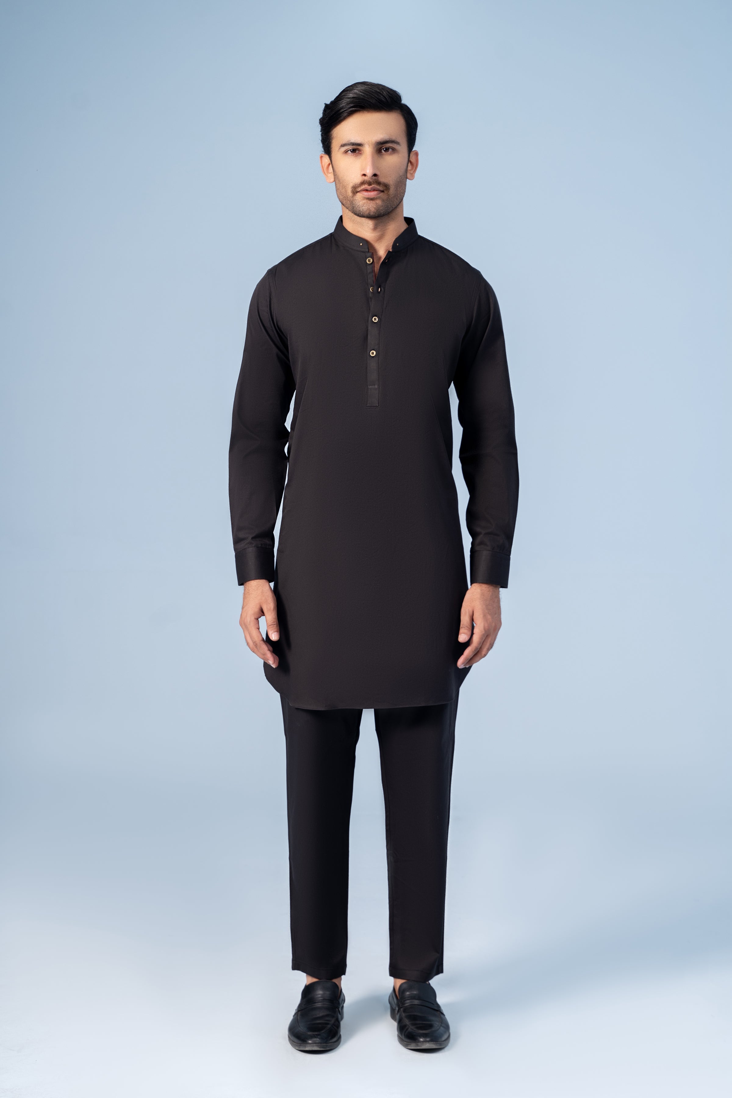 KURTA PAJAMA BLACK - Charcoal Clothing