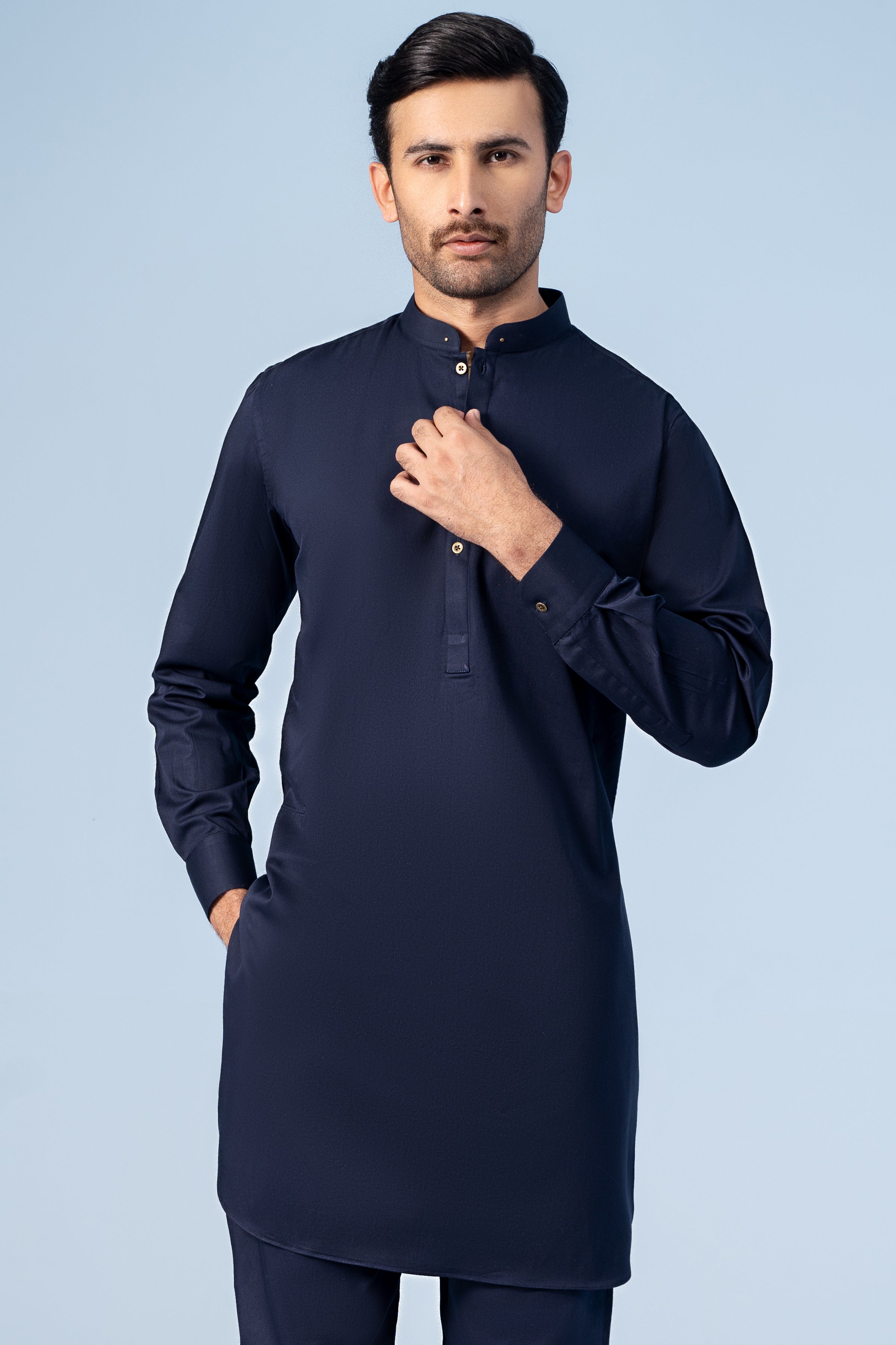 KURTA PAJAMA NAVY - Charcoal Clothing