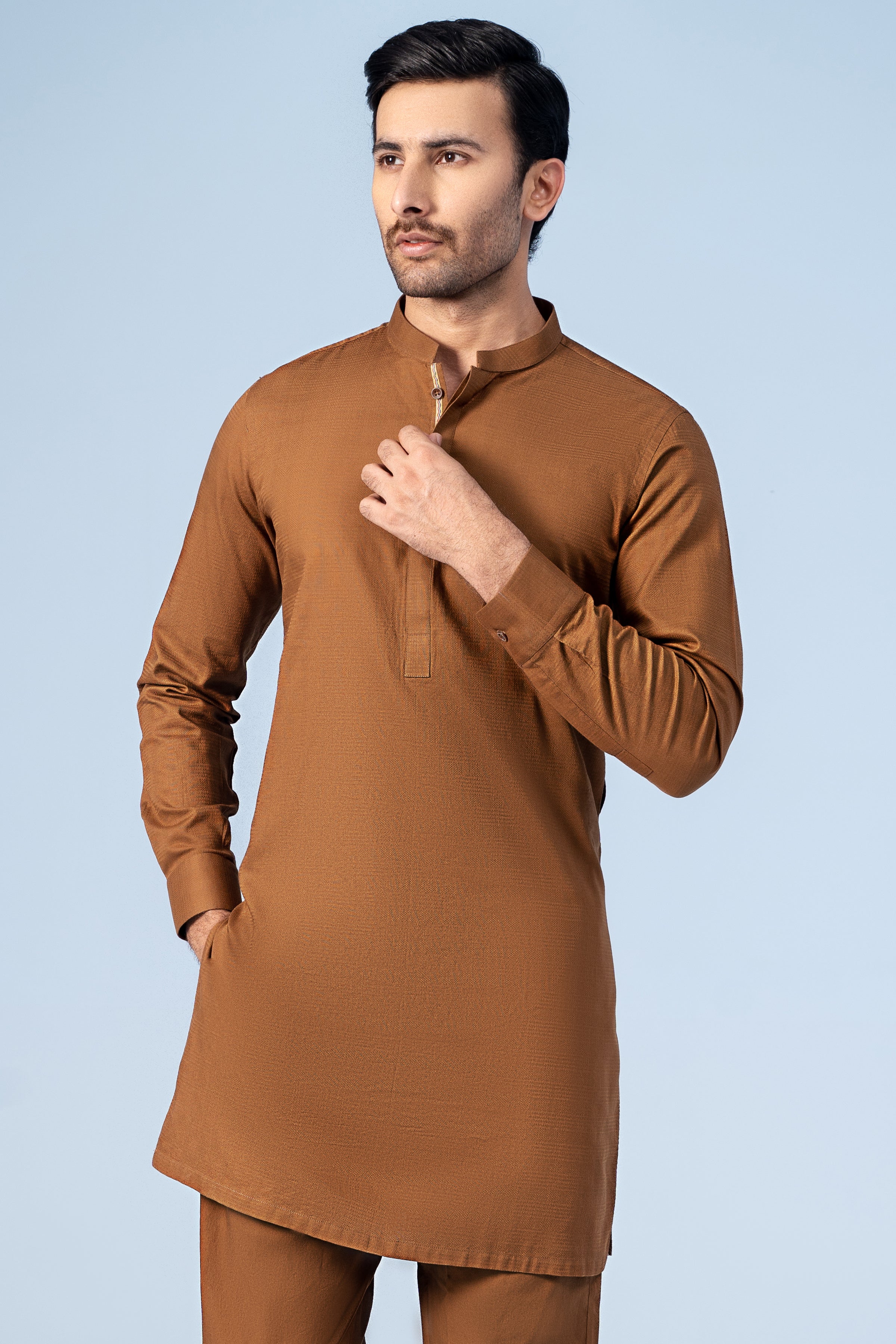 KURTA PAJAMA DARK MUSTARD - Charcoal Clothing