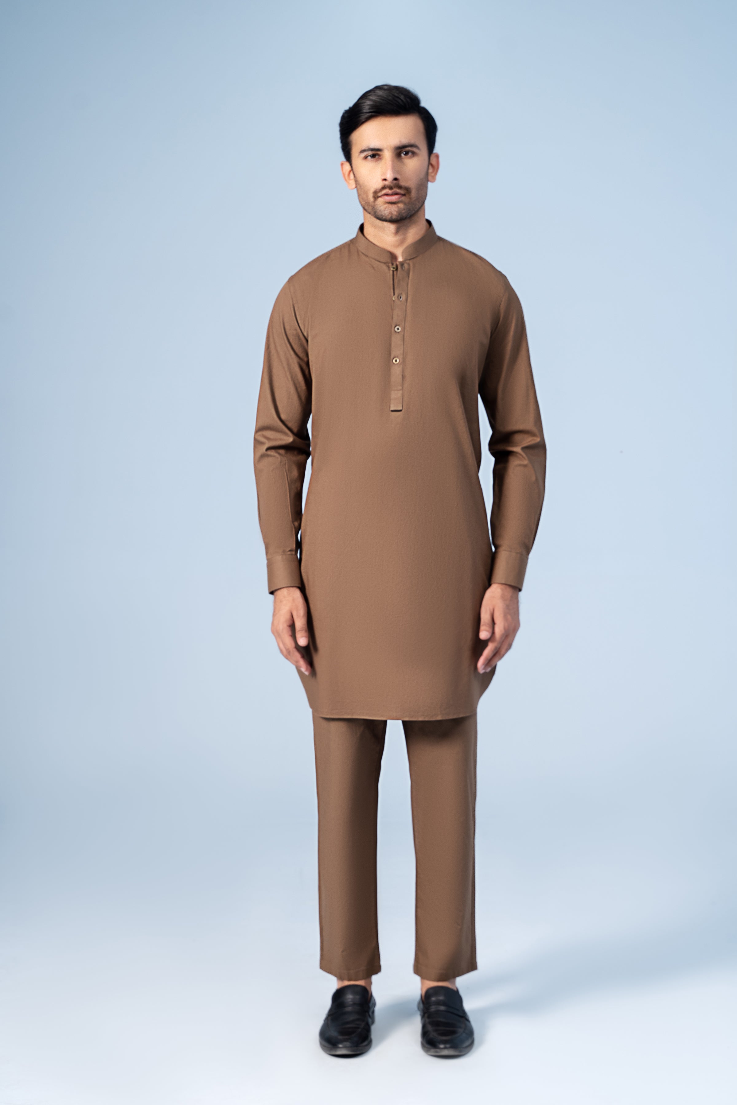 KURTA PAJAMA DARK KHAKI - Charcoal Clothing