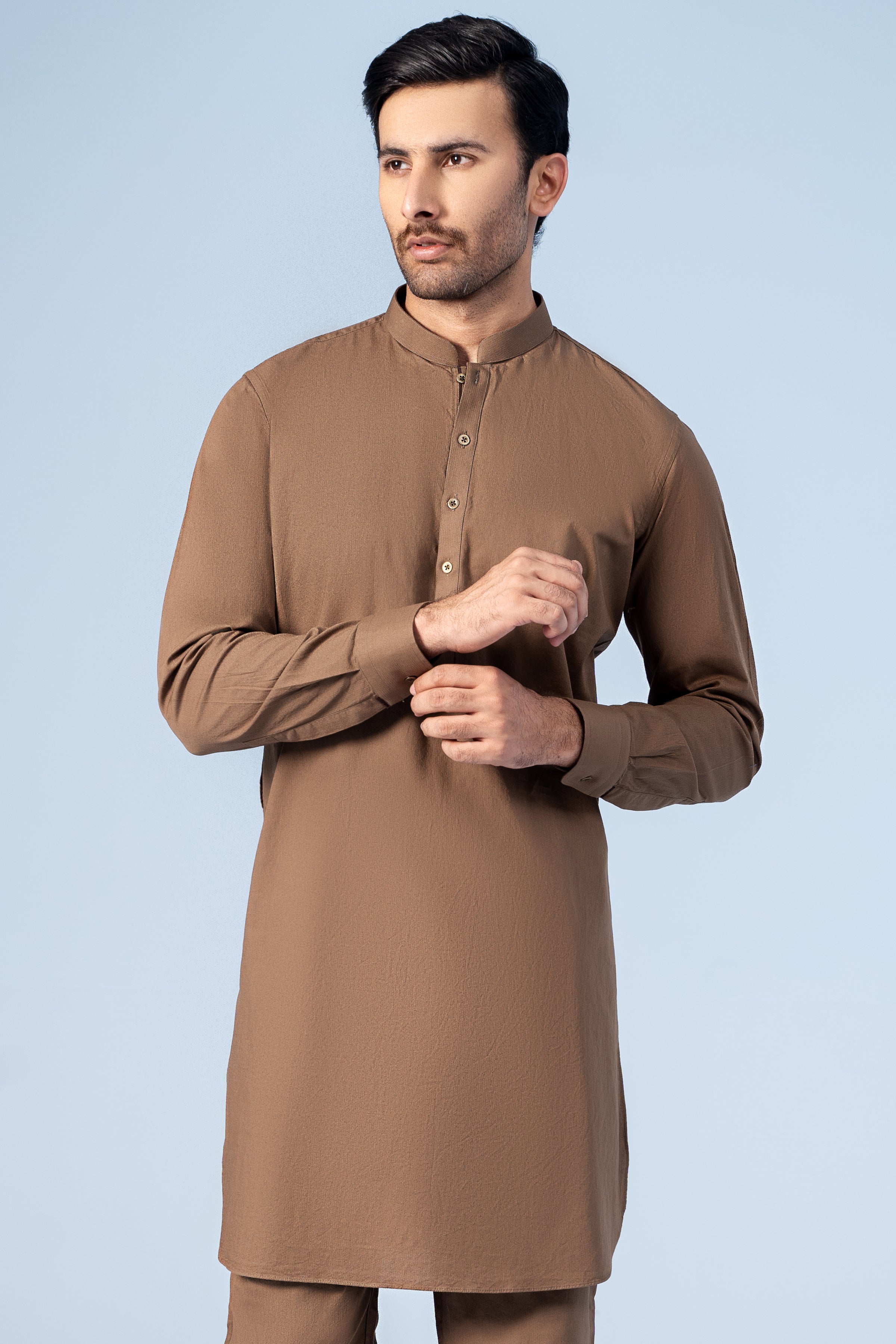 KURTA PAJAMA DARK KHAKI - Charcoal Clothing