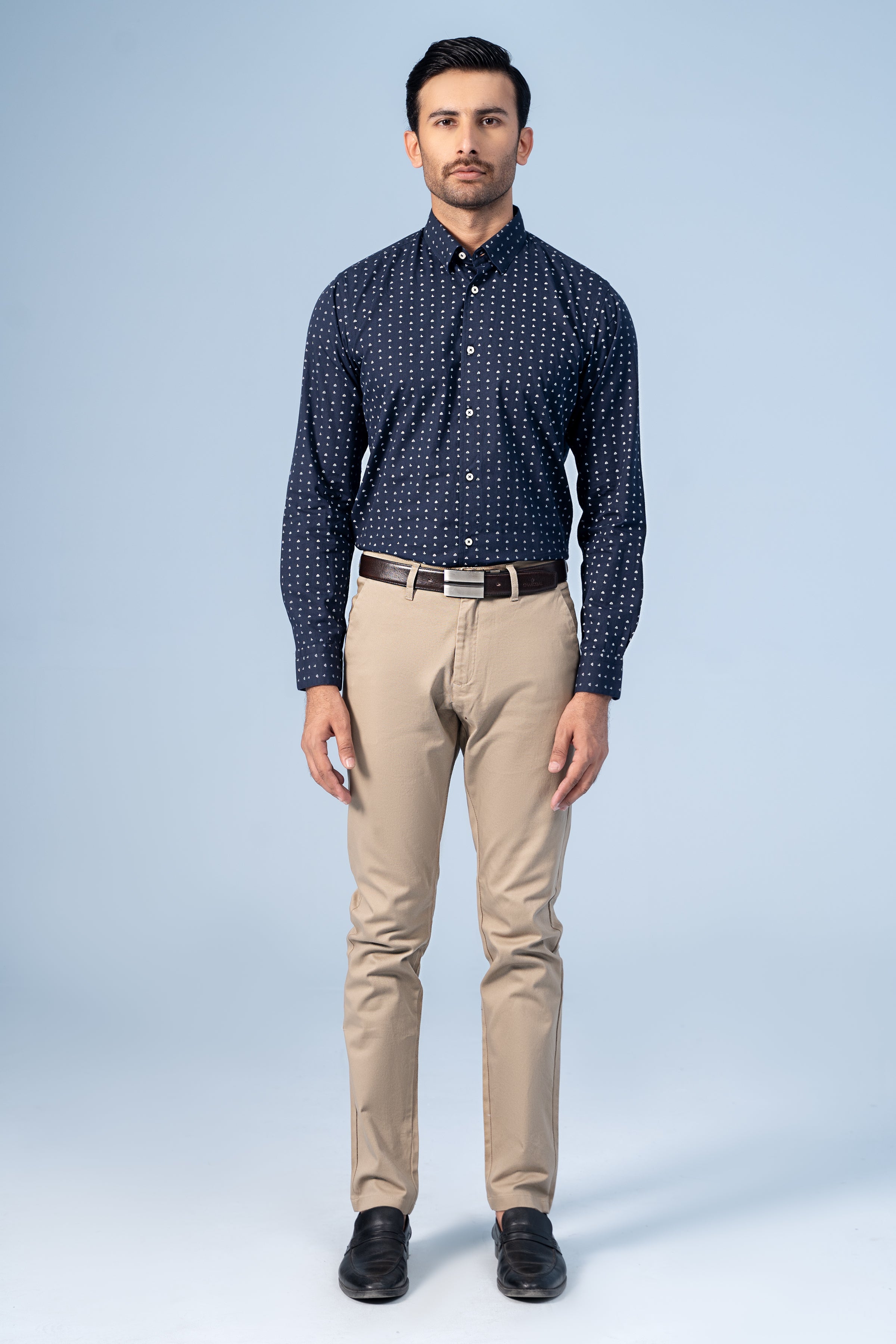 SMART SHIRT NAVY BLUE - Charcoal Clothing