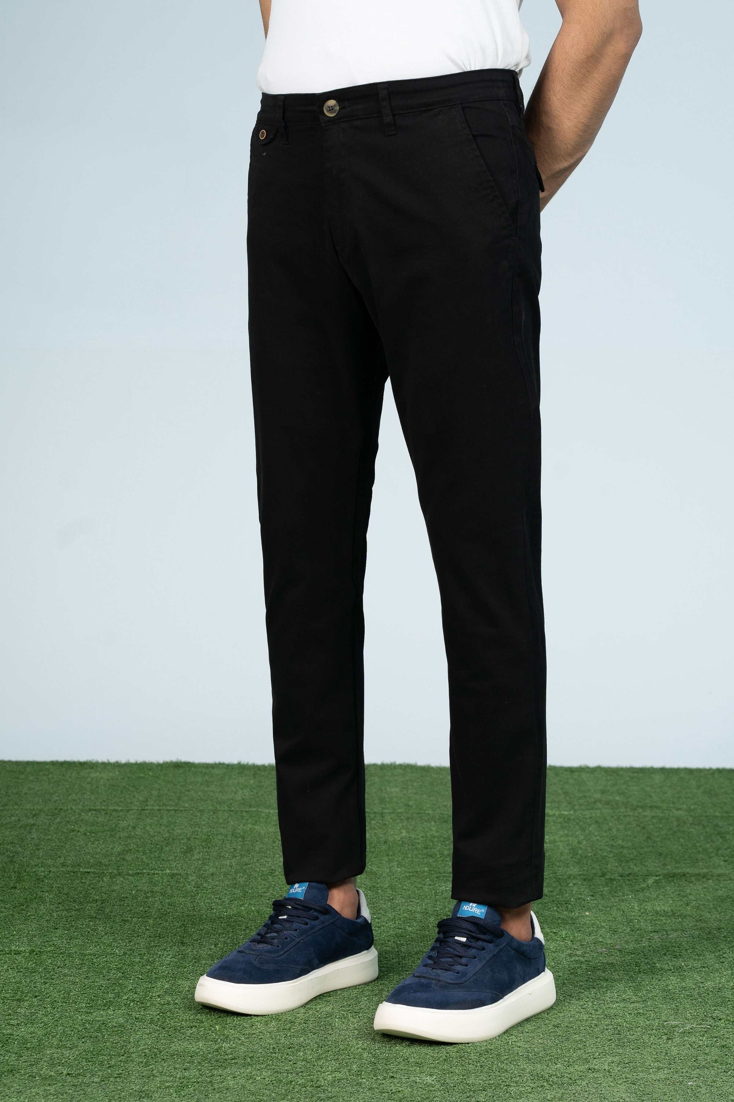 CROSS POCKET CASUAL PANT BLACK - Charcoal Clothing