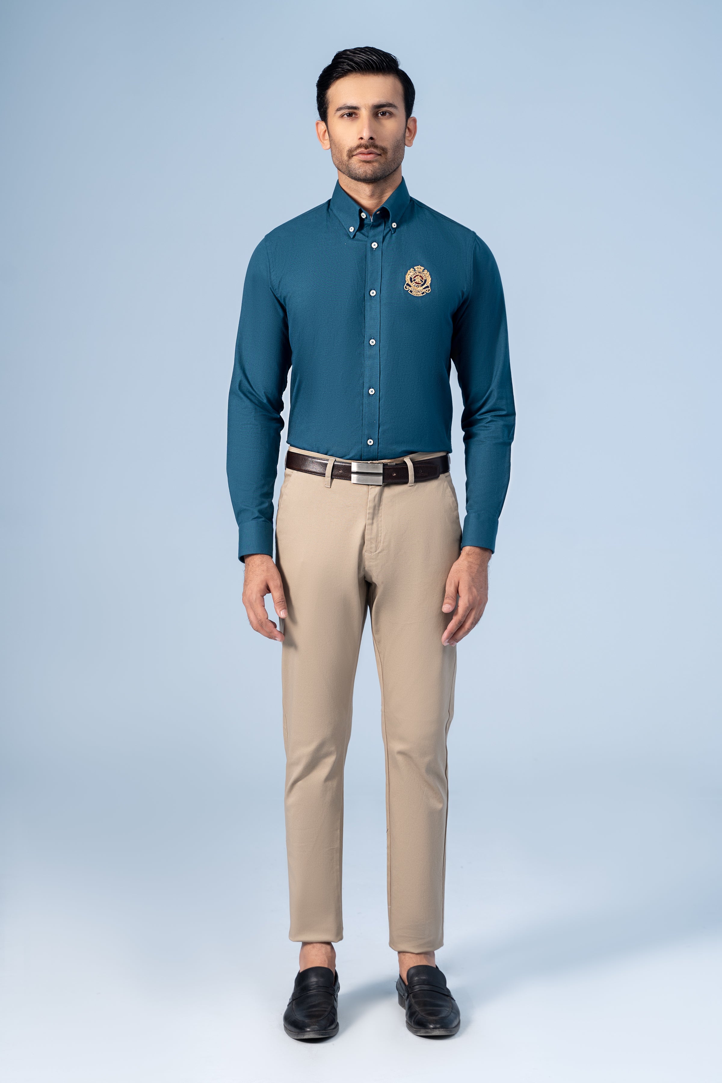 SEMI CASUAL SHIRT GREEN - Charcoal Clothing