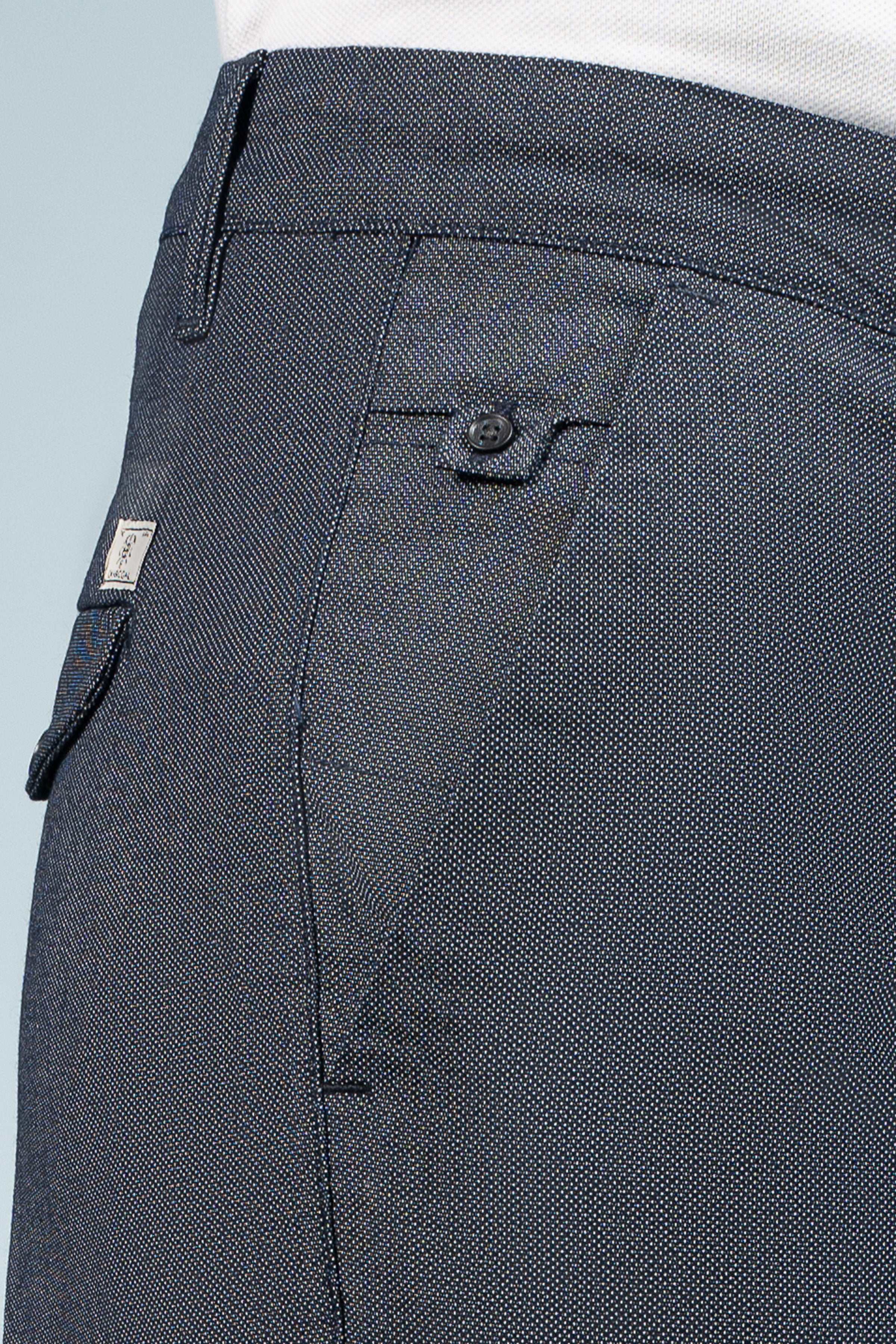 CROSS POCKET TEXTURED PANT NAVY - Charcoal Clothing