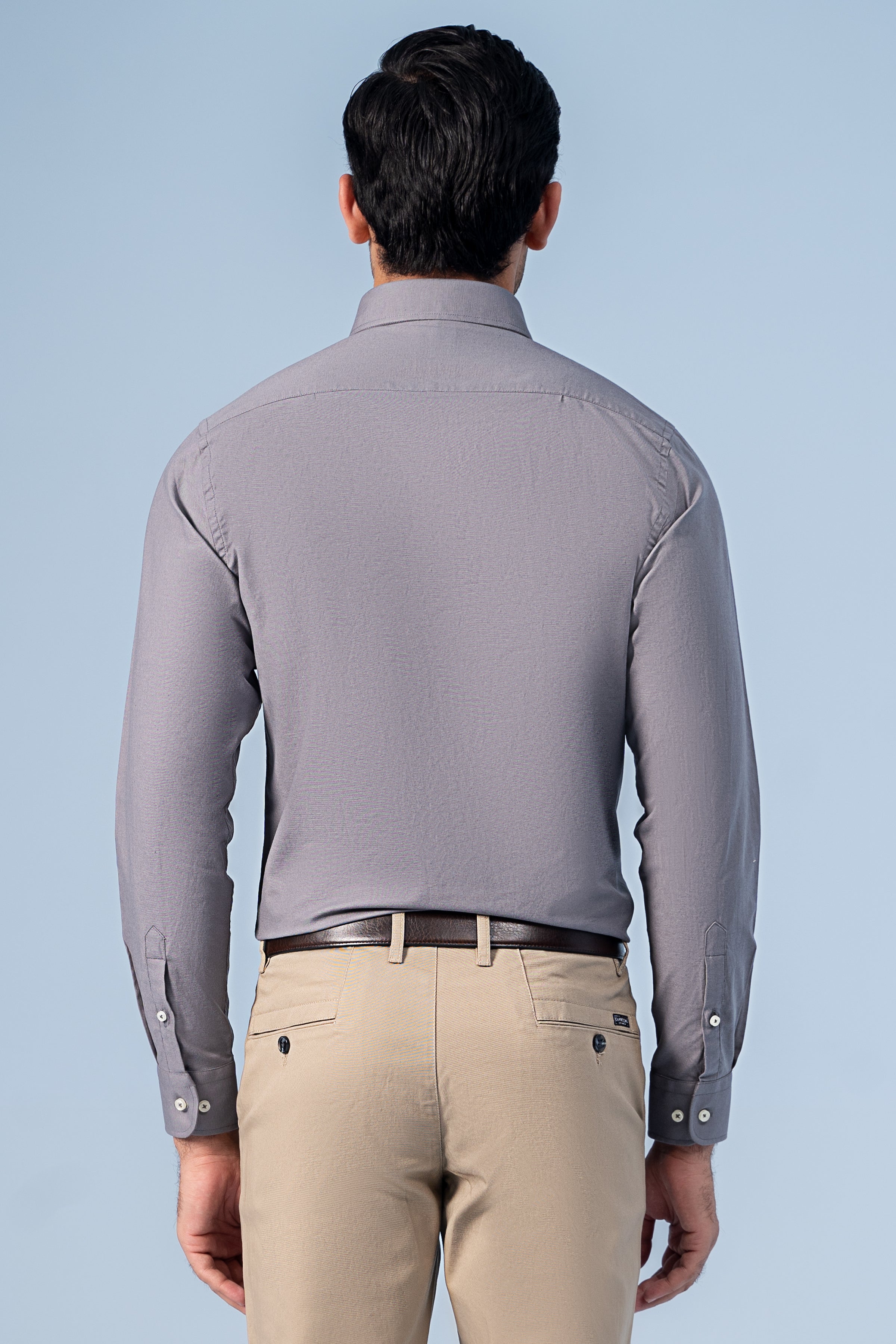 SEMI CASUAL SHIRT GREY - Charcoal Clothing