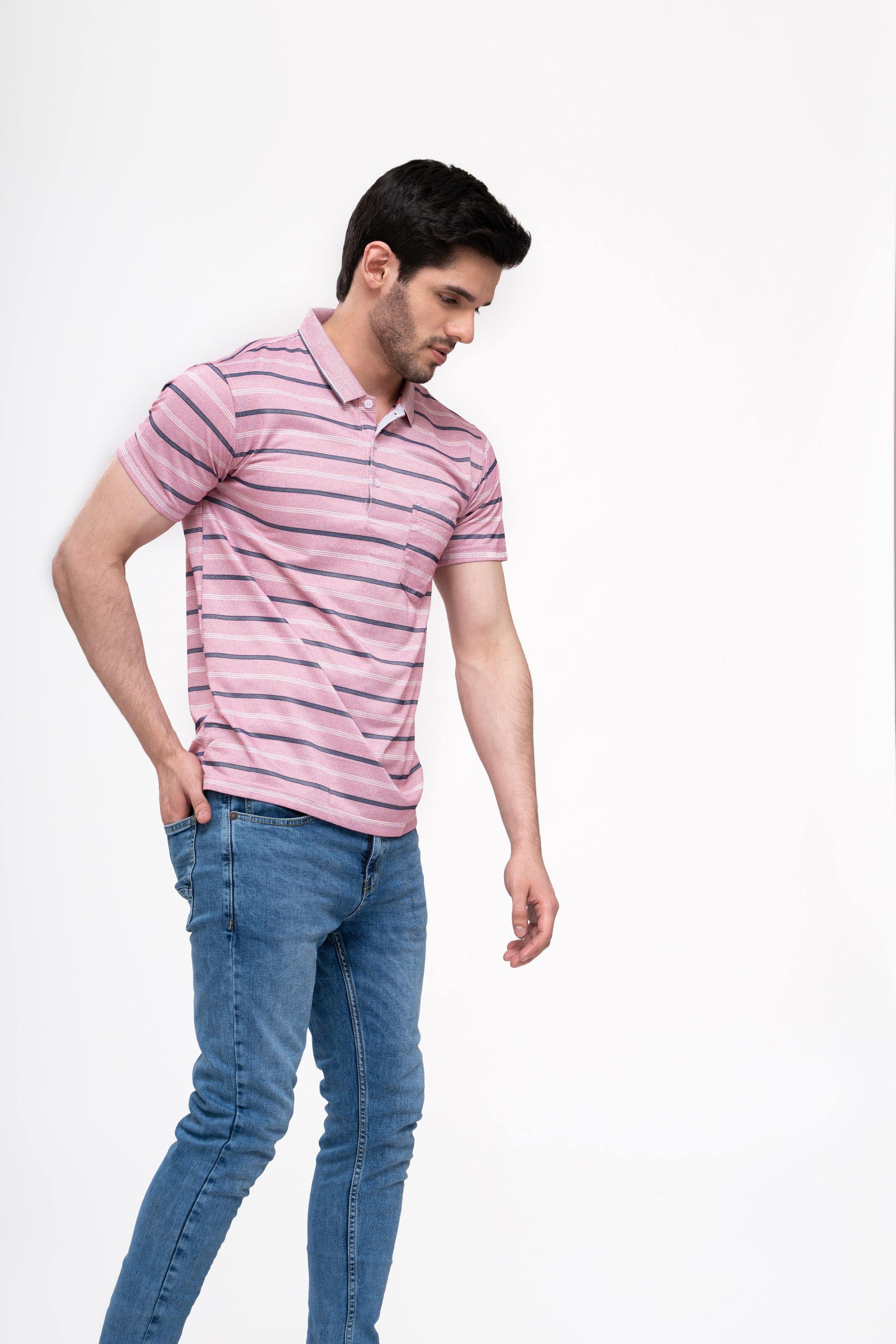 POLO SHIRT PINK - Charcoal Clothing