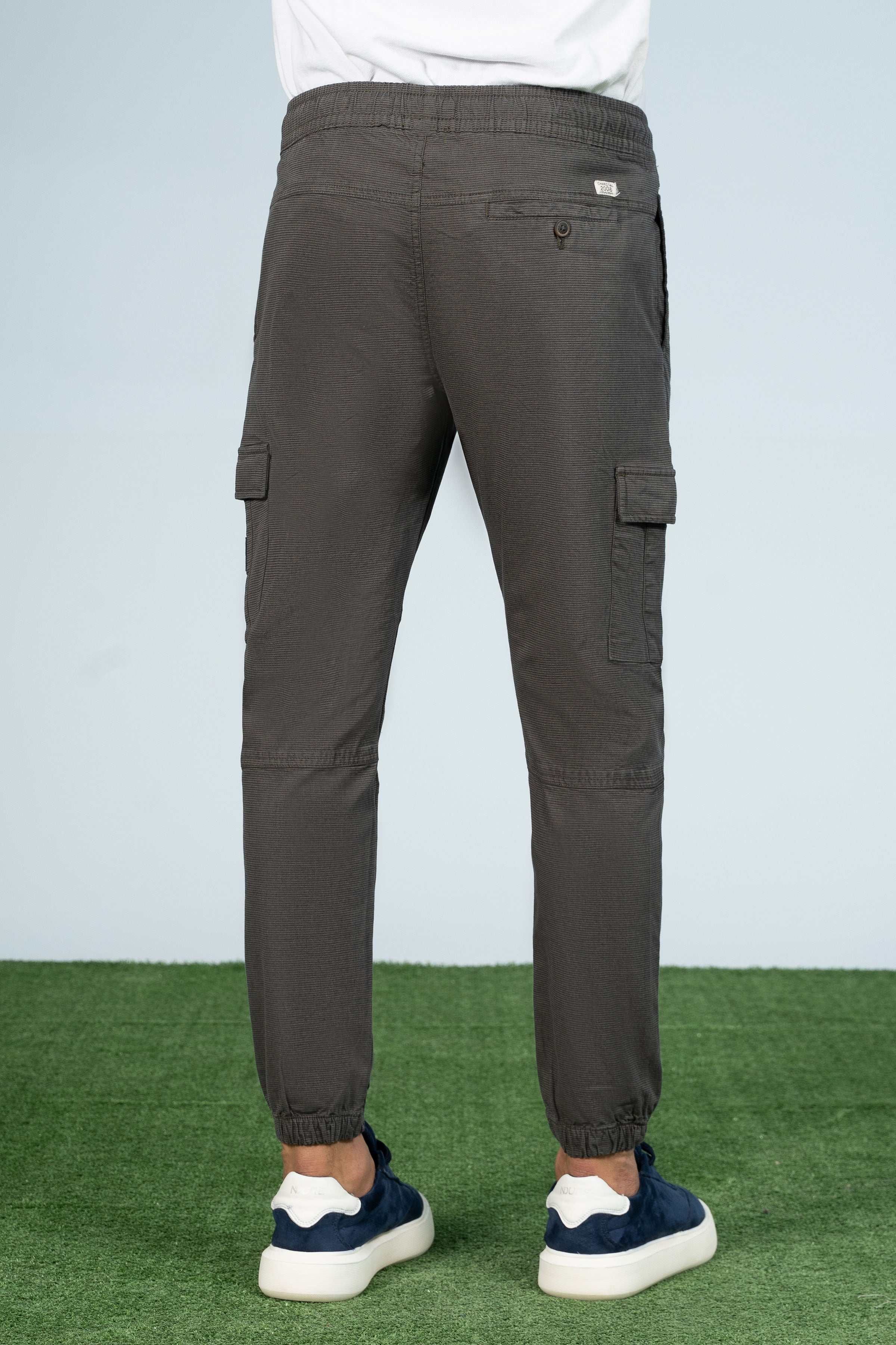 CARGO TEXTURED JOGGER TROUSER OLIVE - Charcoal Clothing