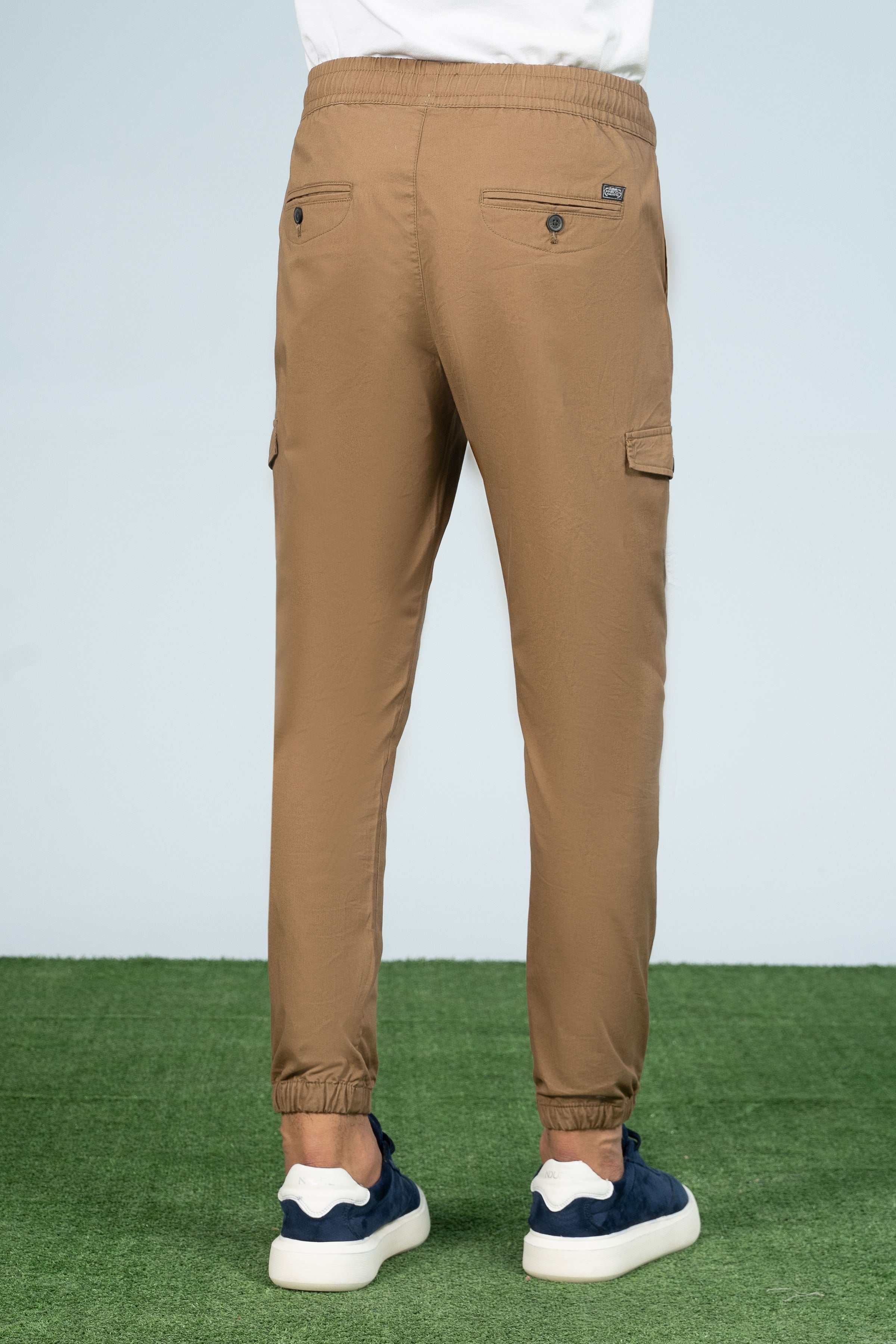 ENZYME WASHED JOGGER TROUSER DARK KHAKI - Charcoal Clothing