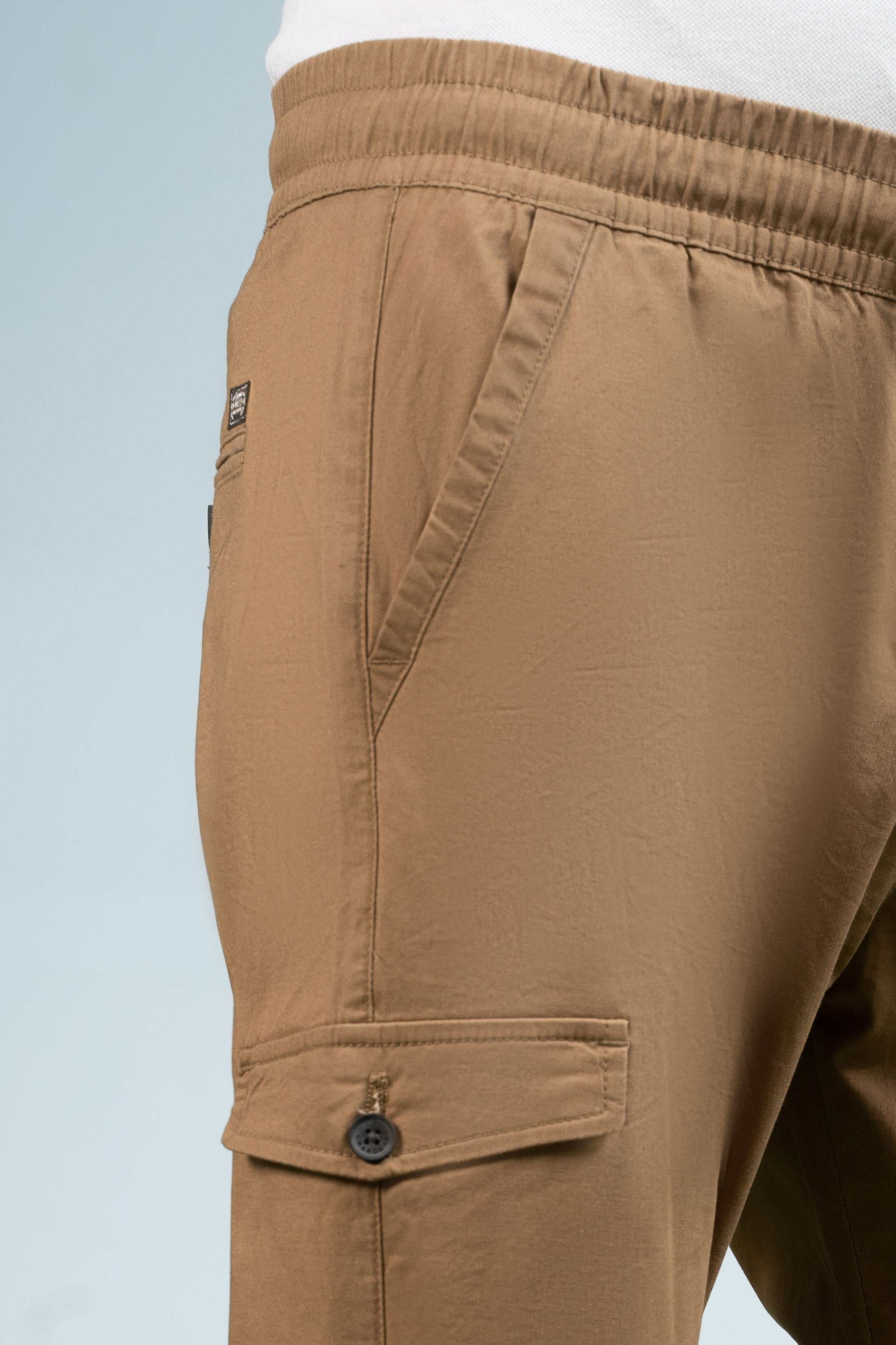 ENZYME WASHED JOGGER TROUSER DARK KHAKI - Charcoal Clothing
