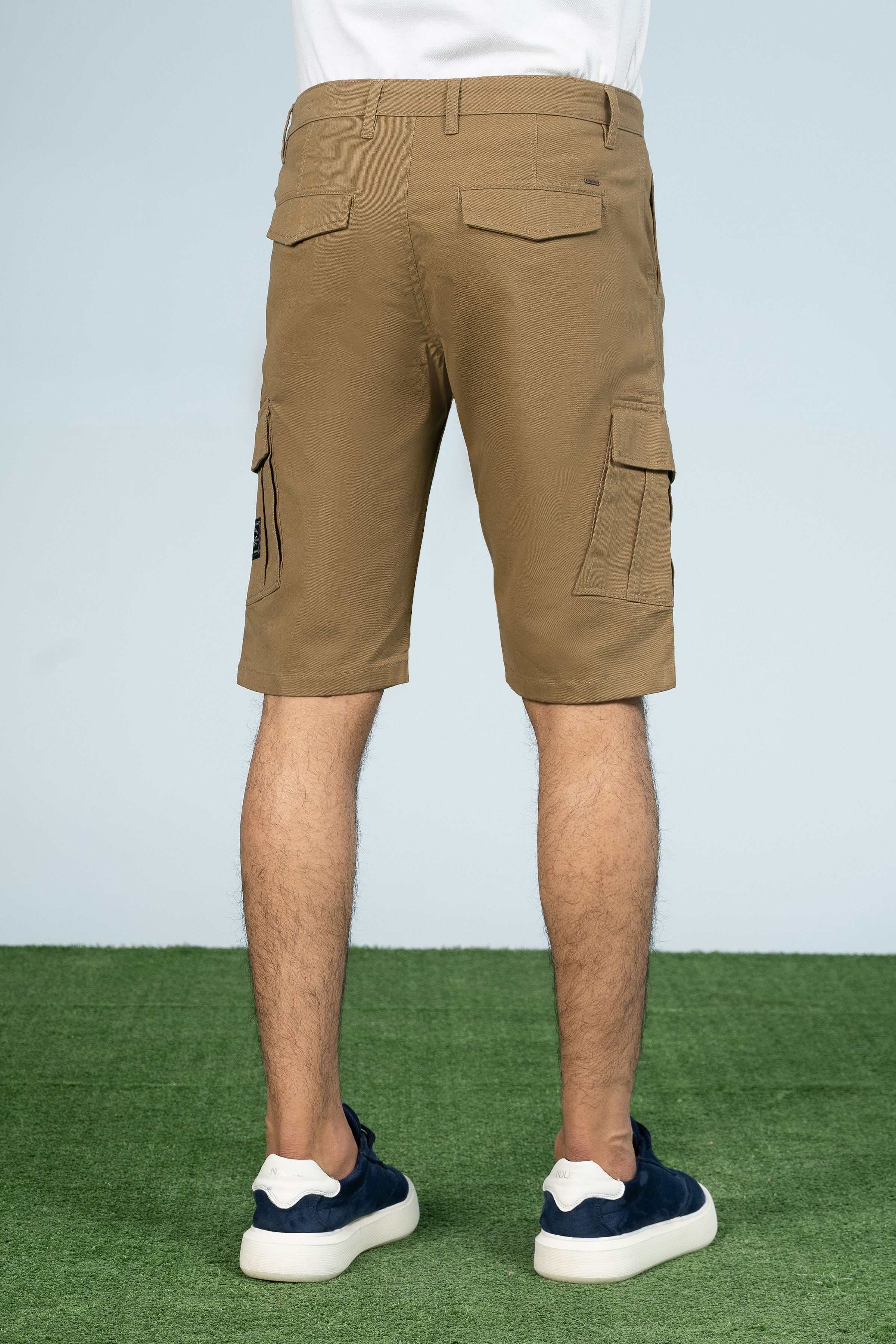 CARGO REGULAR FIT SHORTS KHAKI - Charcoal Clothing
