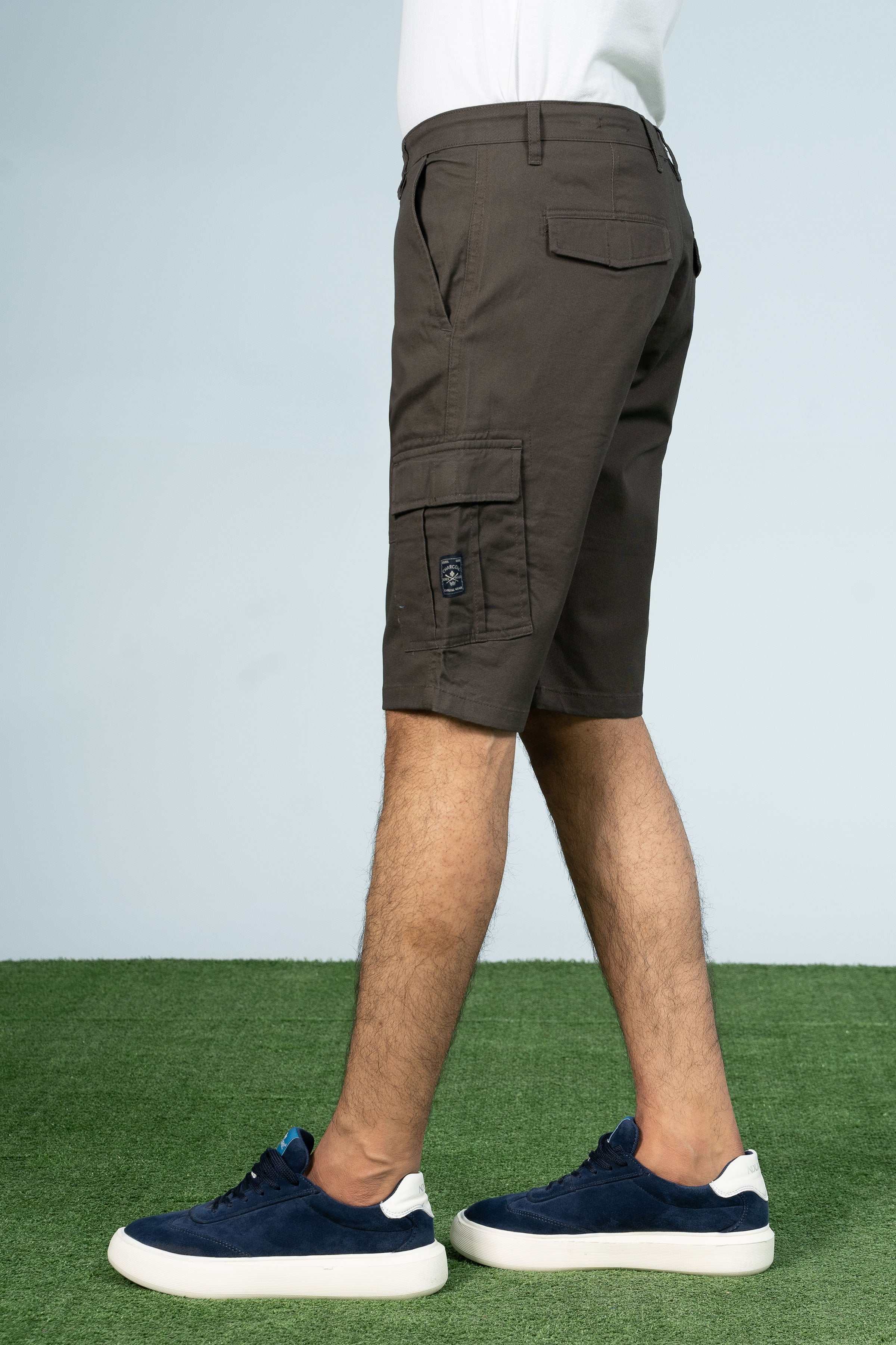 CARGO REGULAR FIT SHORTS DARK GREY - Charcoal Clothing