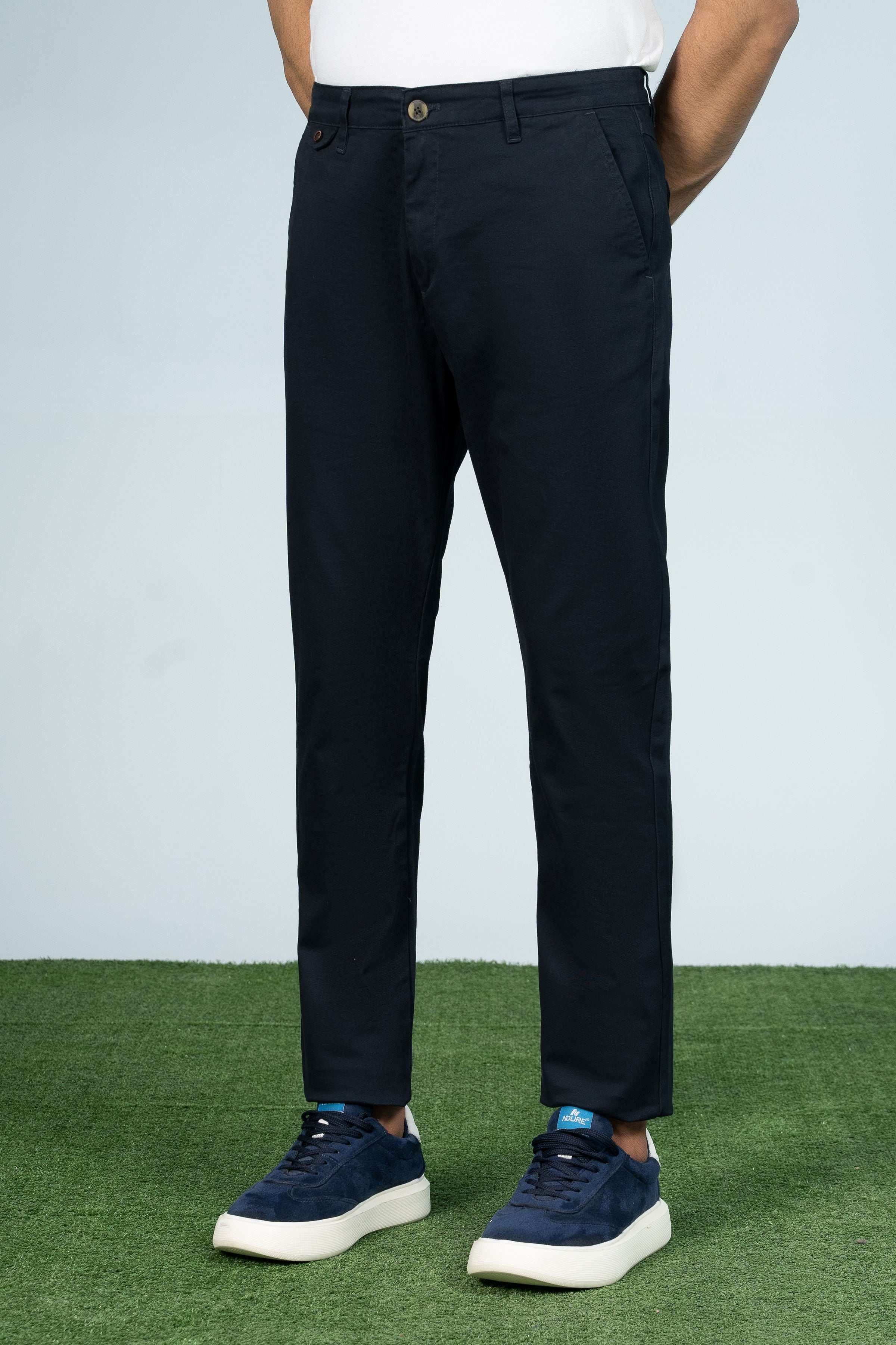 CROSS POCKET CASUAL PANT NAVY - Charcoal Clothing