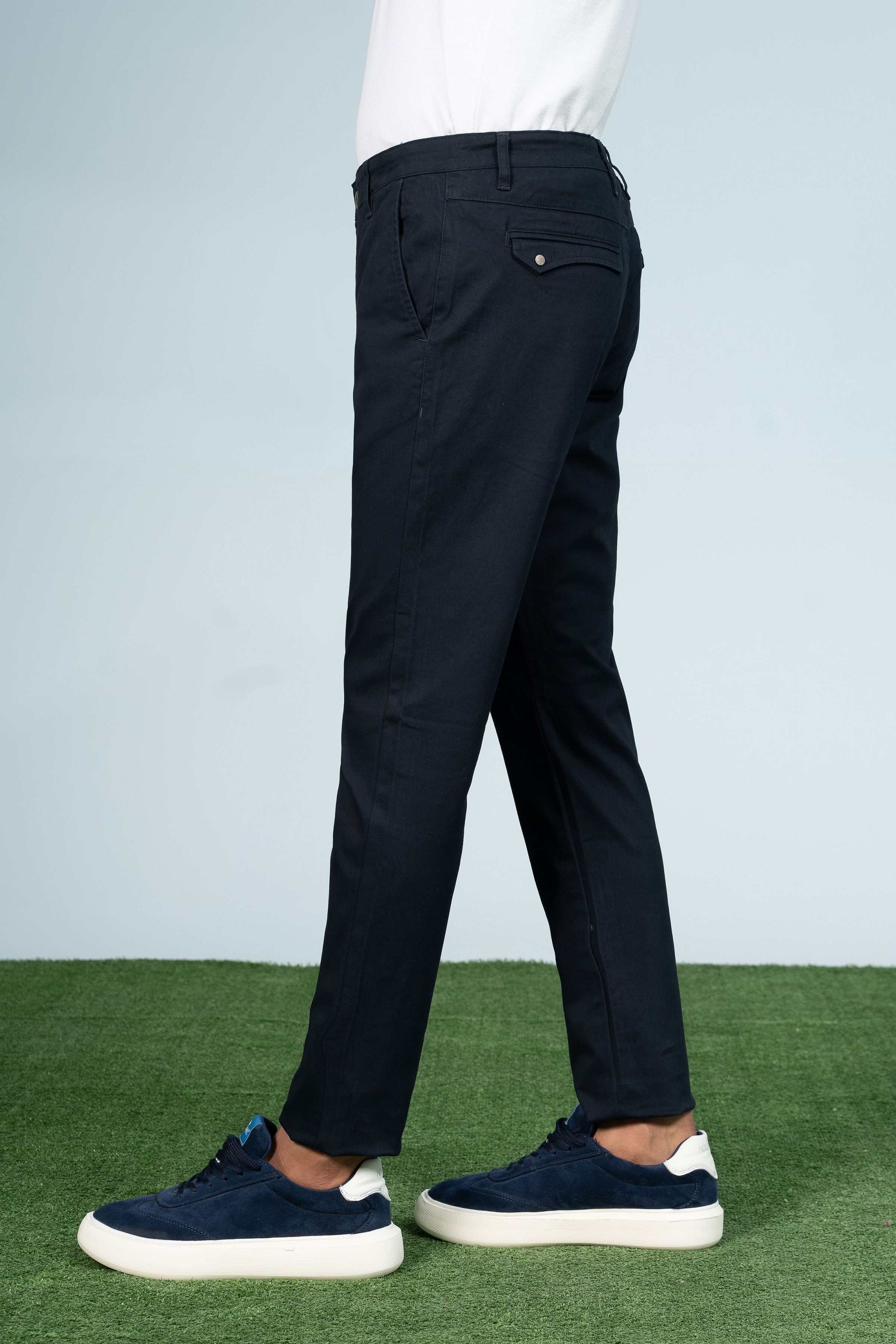 CROSS POCKET CASUAL PANT NAVY - Charcoal Clothing