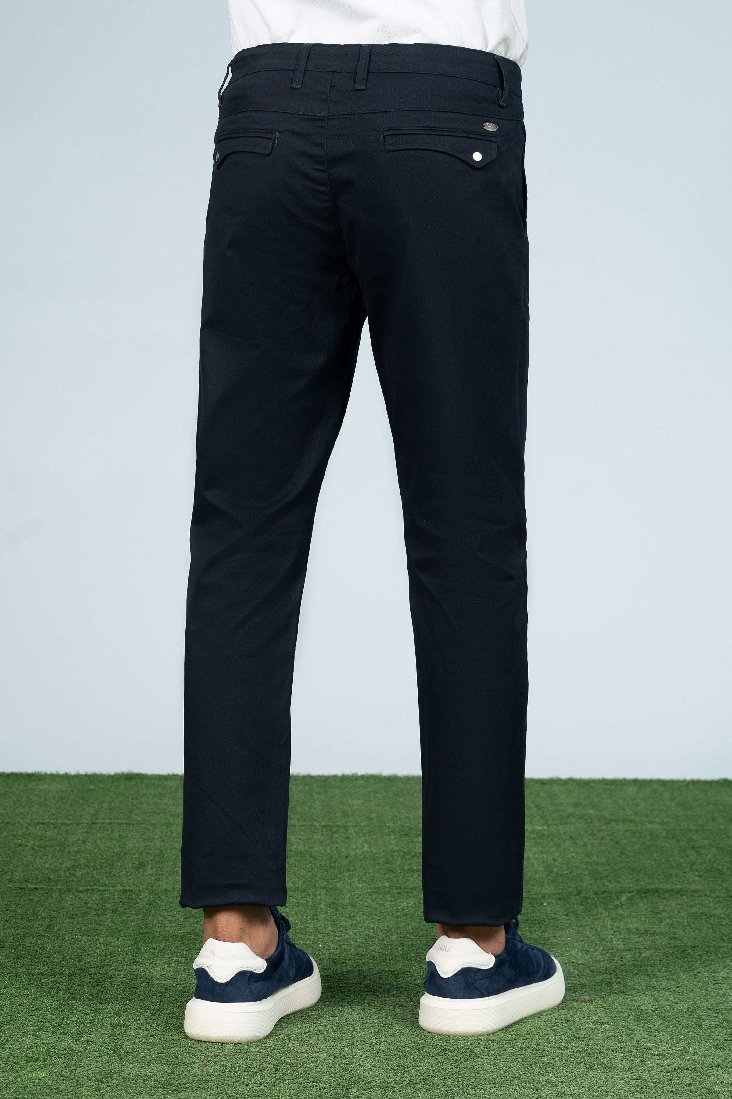 CROSS POCKET CASUAL PANT NAVY - Charcoal Clothing