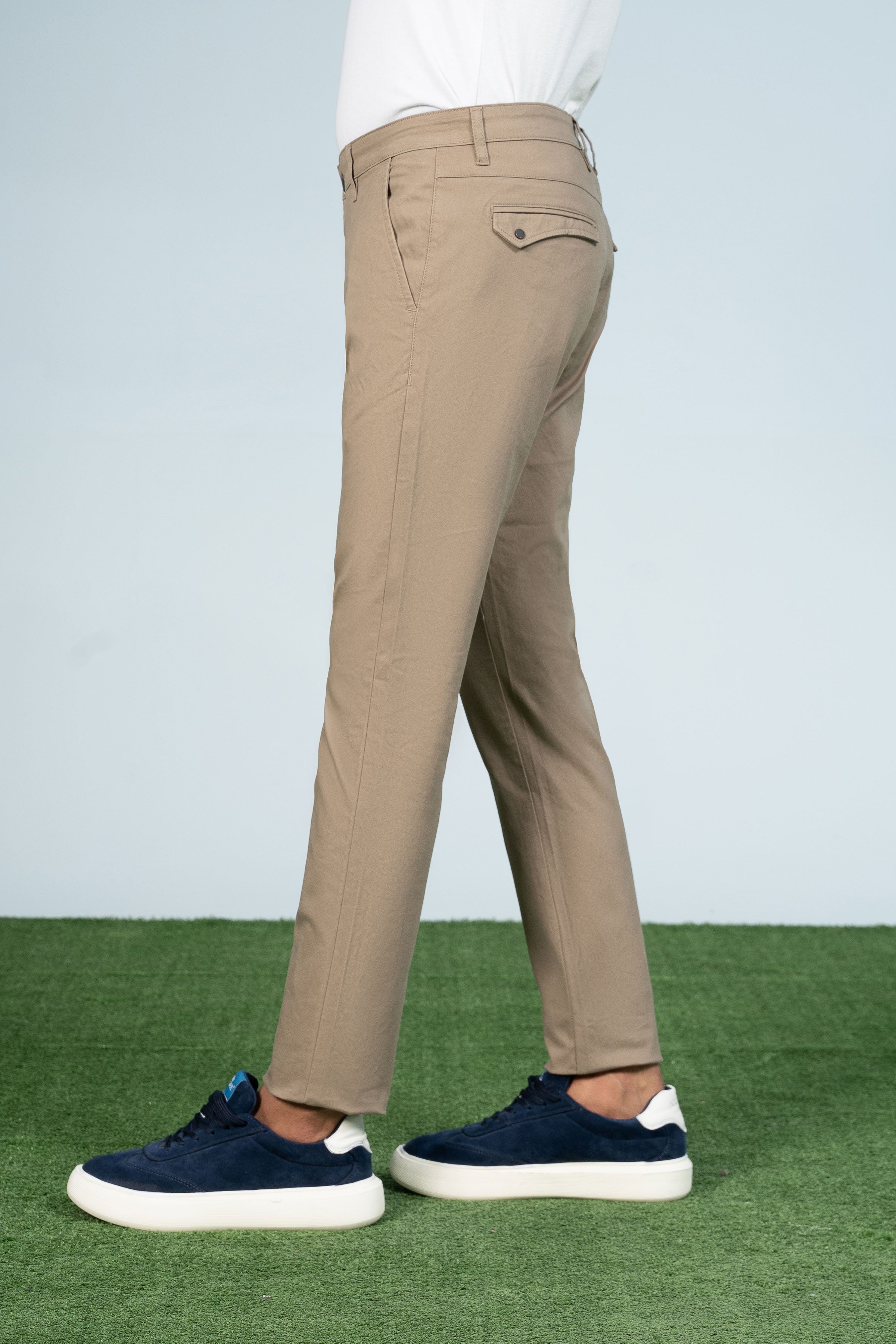 CROSS POCKET CASUAL PANT LIGHT BROWN - Charcoal Clothing