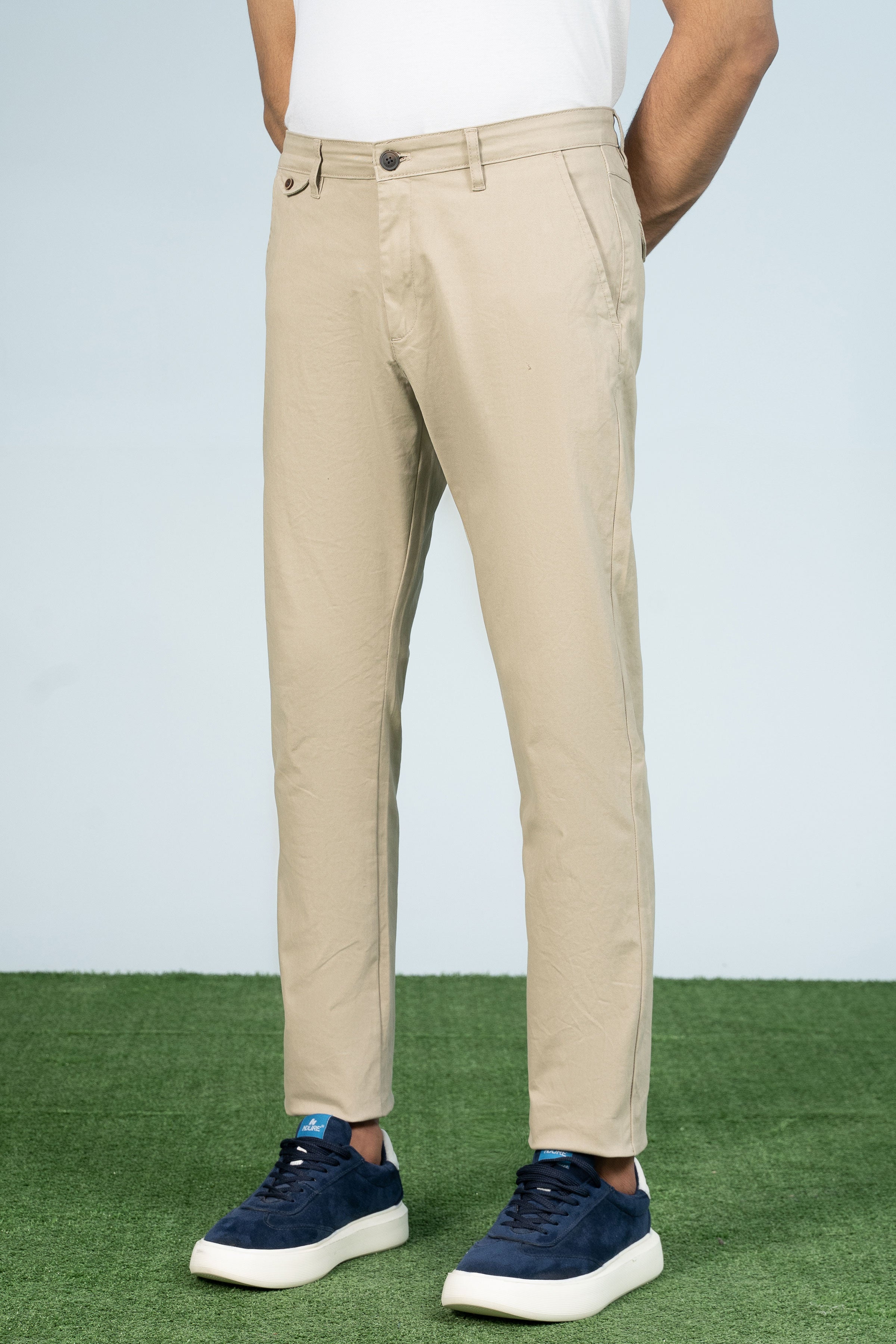 CROSS POCKET CASUAL PANT LIGHT KHAKI - Charcoal Clothing