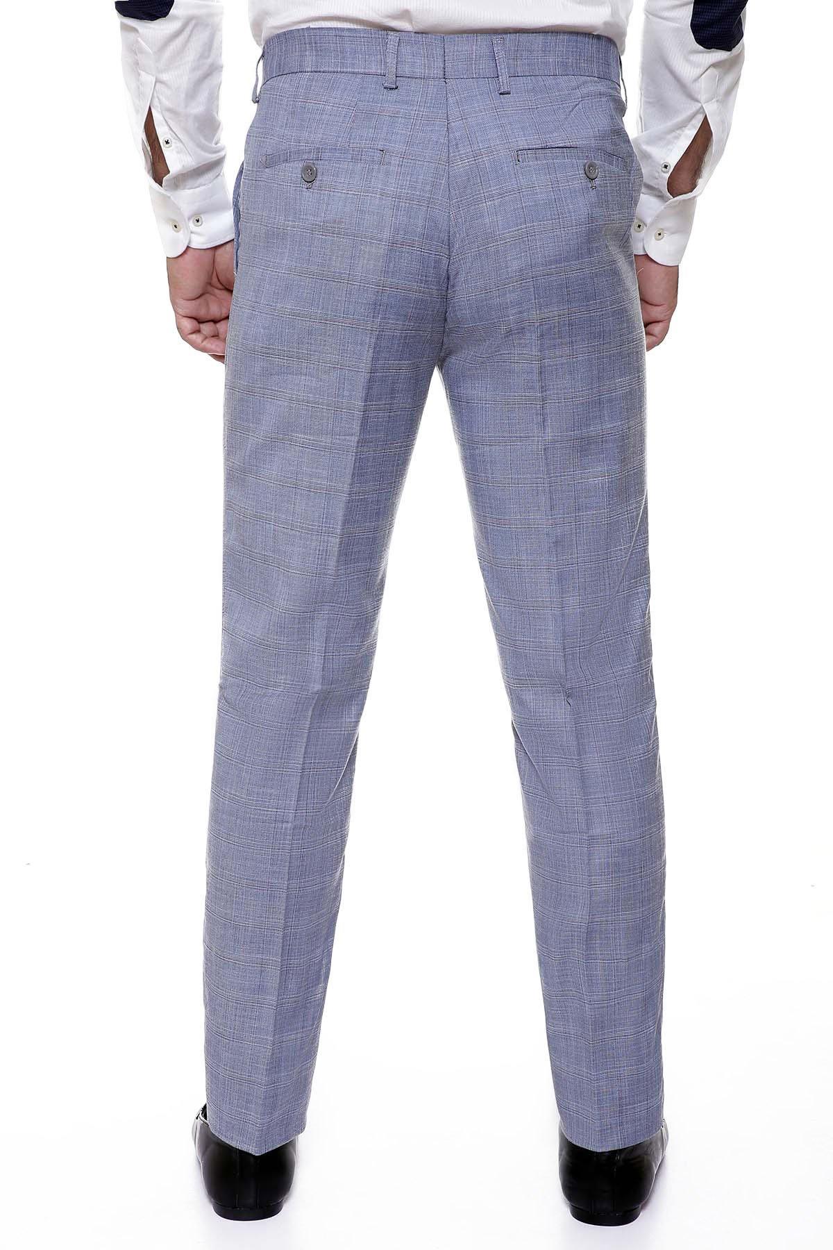 Dress Pant Slim fit Blue Grey at Charcoal Clothing