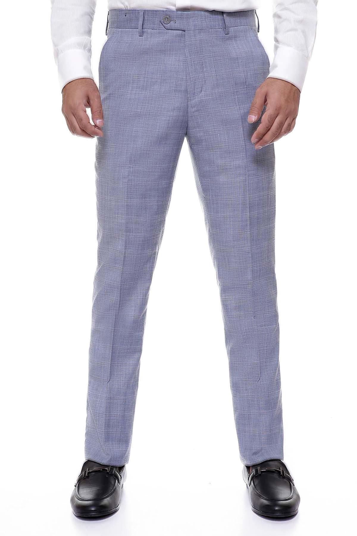 Dress Pant Slim fit Blue Grey at Charcoal Clothing