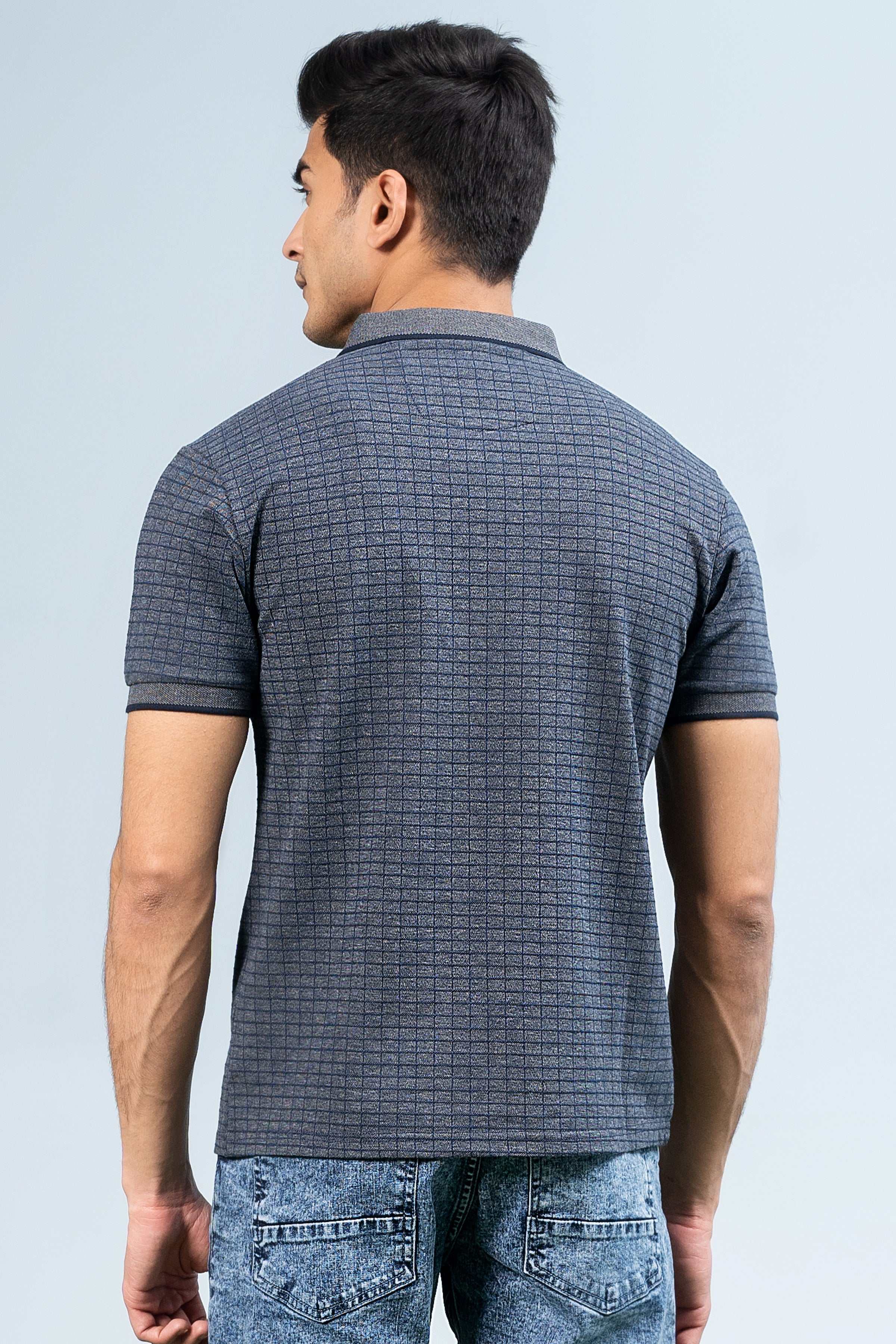 EXECUTIVE POLO BLUE GREY at Charcoal Clothing