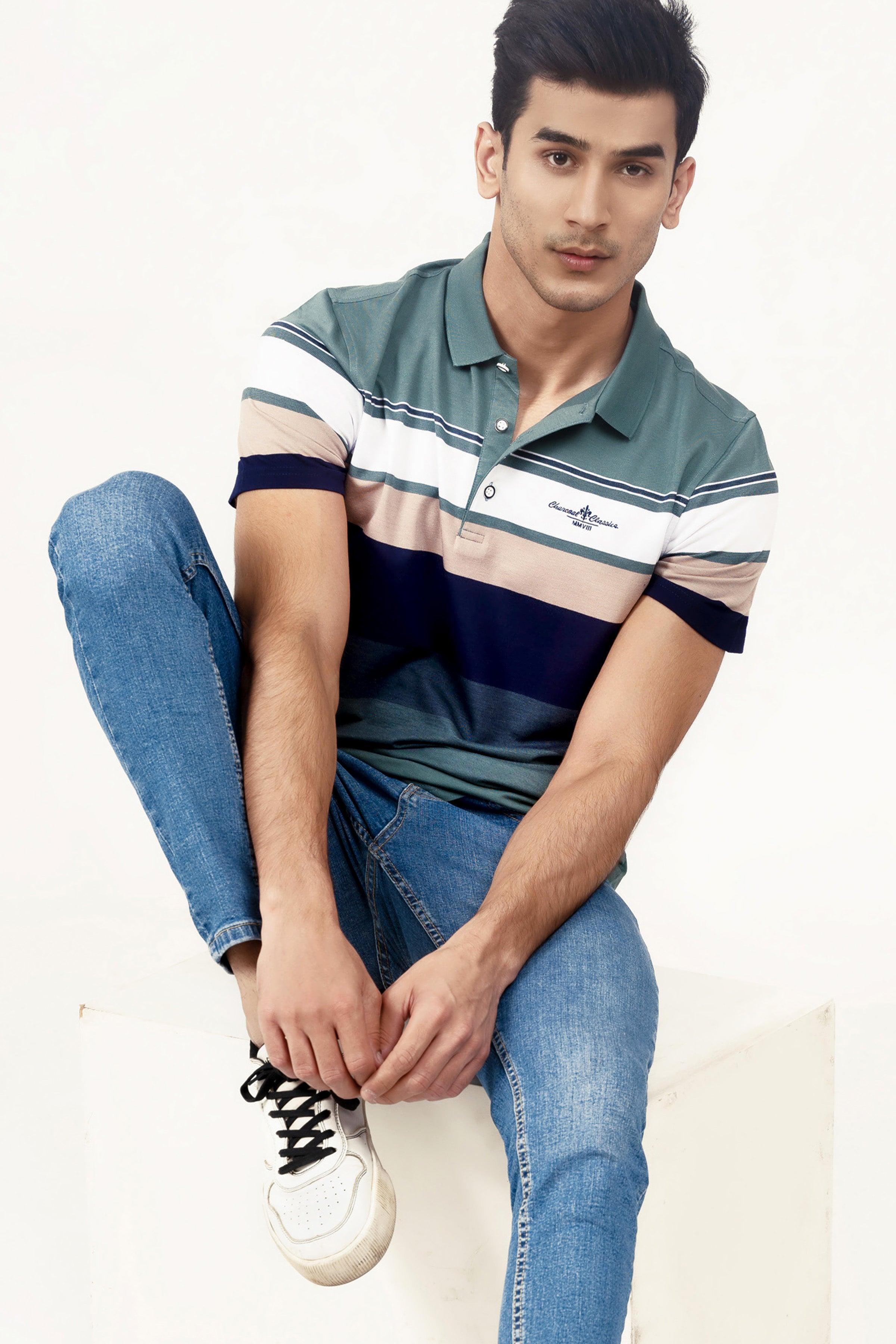 EXECUTIVE POLO GREEN at Charcoal Clothing